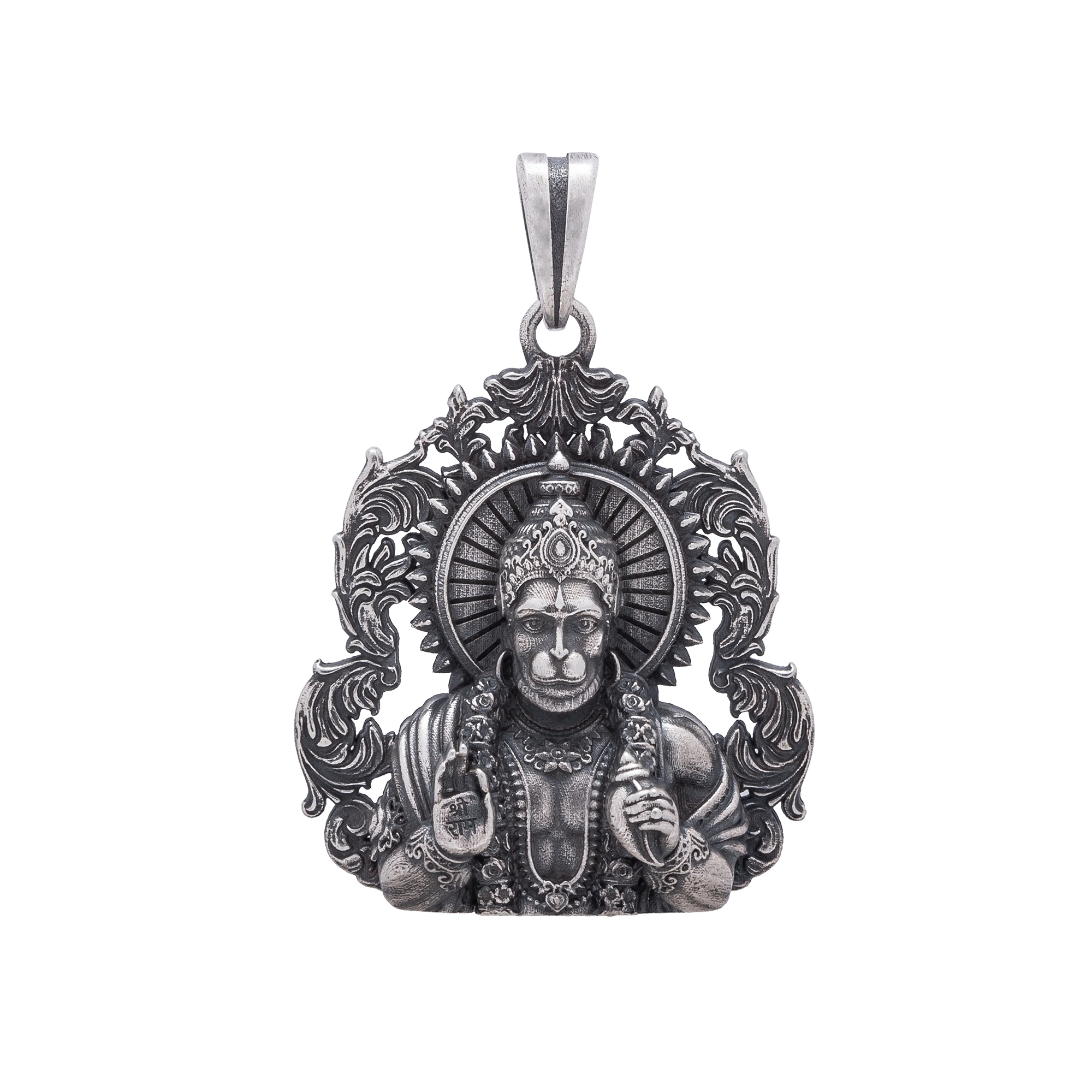 Blessing Hanuman Evil Protector 925 Sterling Silver Pendant