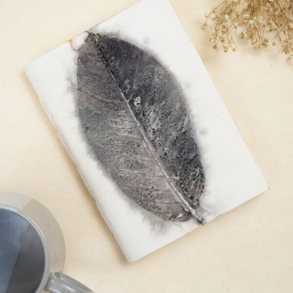 Eco-printed Handmade Journal - Guava leaf print - Image 4
