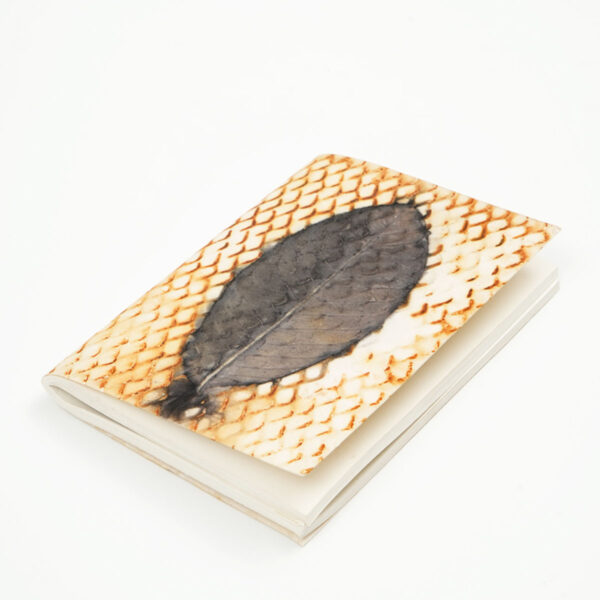Eco-printed Handmade Journal - Rust leaf print - Image 3