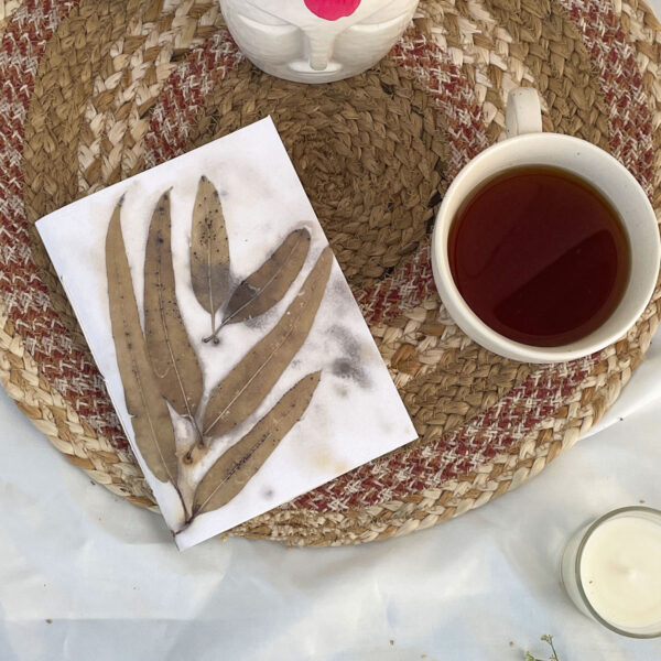 Eco-printed Handmade Journal - Wild Fire - Image 3