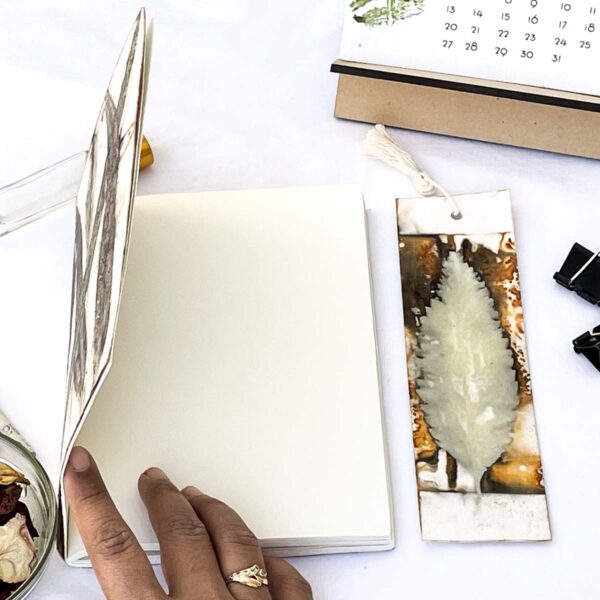 Eco-printed Eucalyptus Journal-Bookmark Combo - Image 3