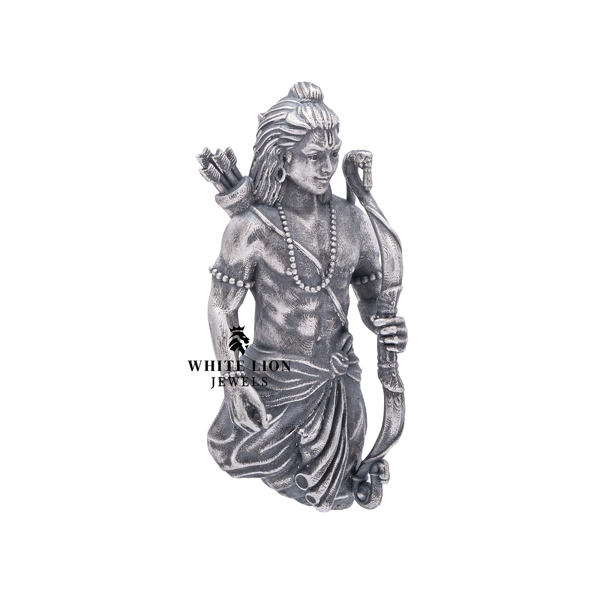 Lord Shree Rama 925 Sterling Silver Brooch