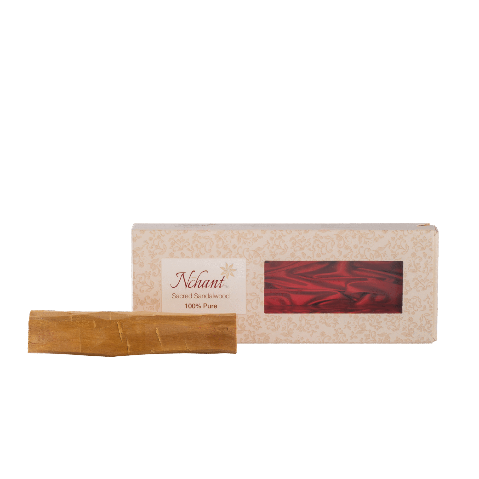 N'Chant Premium Sandalwood Log for Rituals, Meditation, and Energy Cleansing (35-50gm)
