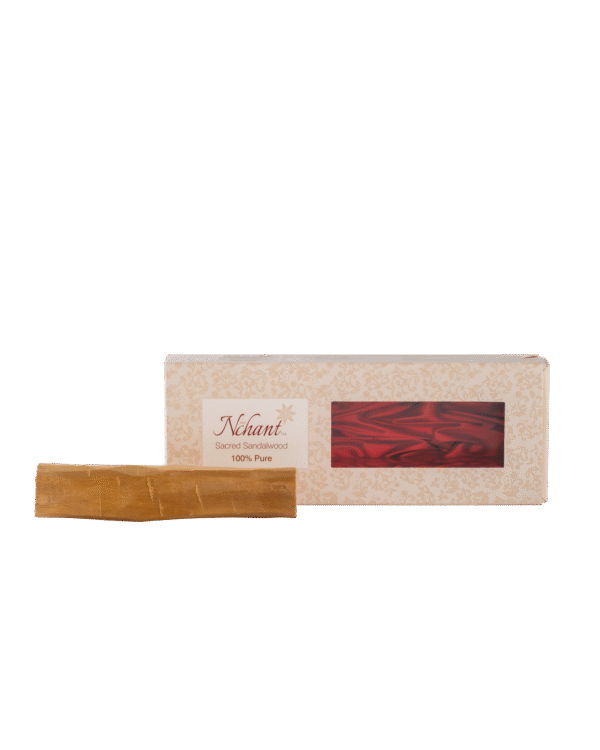 N'Chant Premium Sandalwood Log for Rituals, Meditation, and Energy Cleansing (35-50gm)