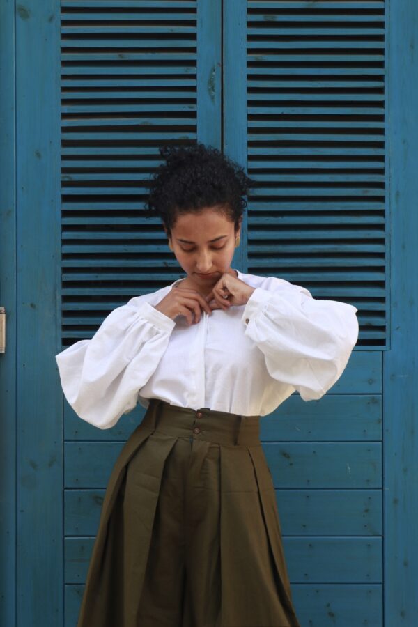 Ivory Breeze - White Cotton Shirt