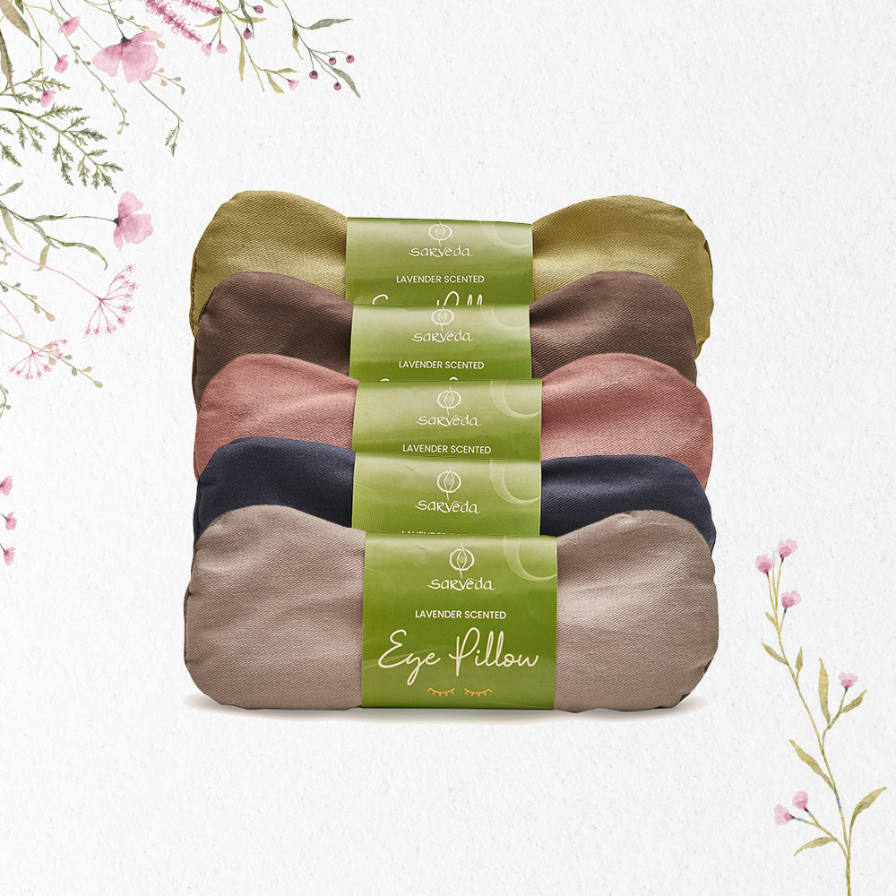 Sarveda Eye Shaped Natural Lavender Scented Eye Pillows