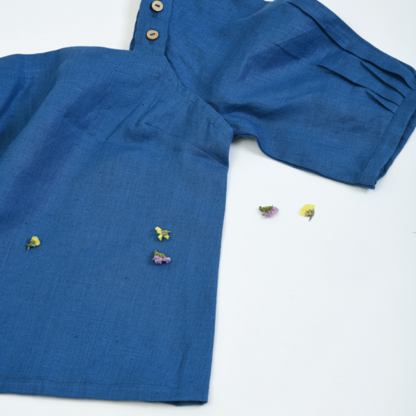 Blueberry Hemp Top with Detachable Sleeves | Multi Occassion