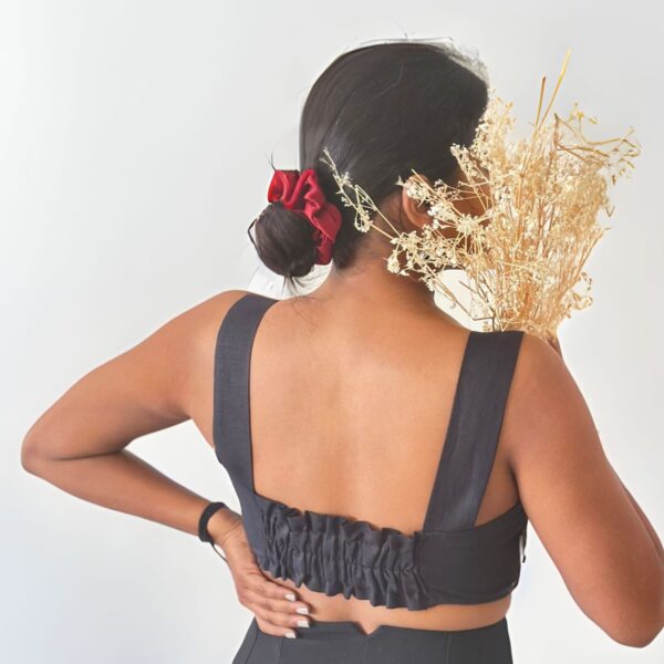 Black Crop Top | Pure Hemp Fabric | Loungewear