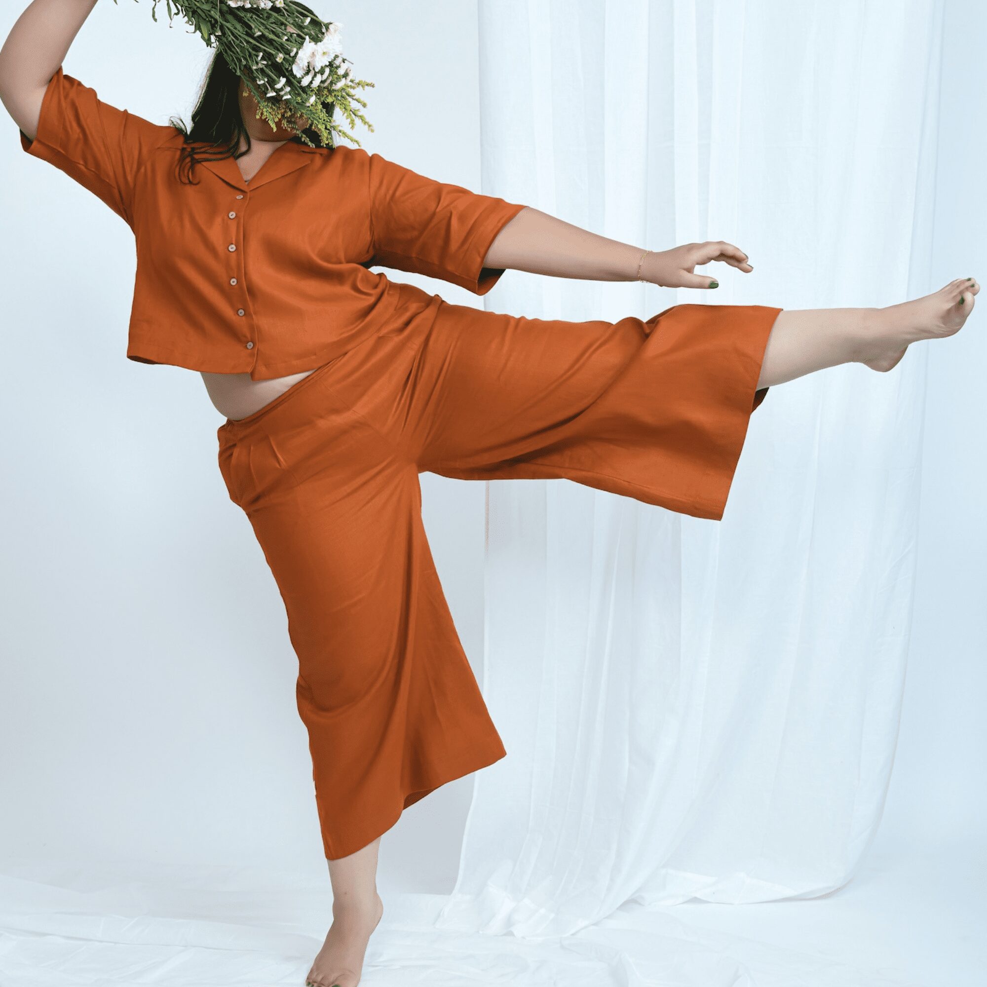 Multi Pocket Hemp Wide Leg Pants | Limited Edition Color