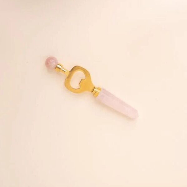Rose Quartz Crystal Bottle Opener