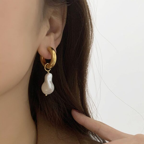 Grand Pearl Droplet Earrings - Image 3