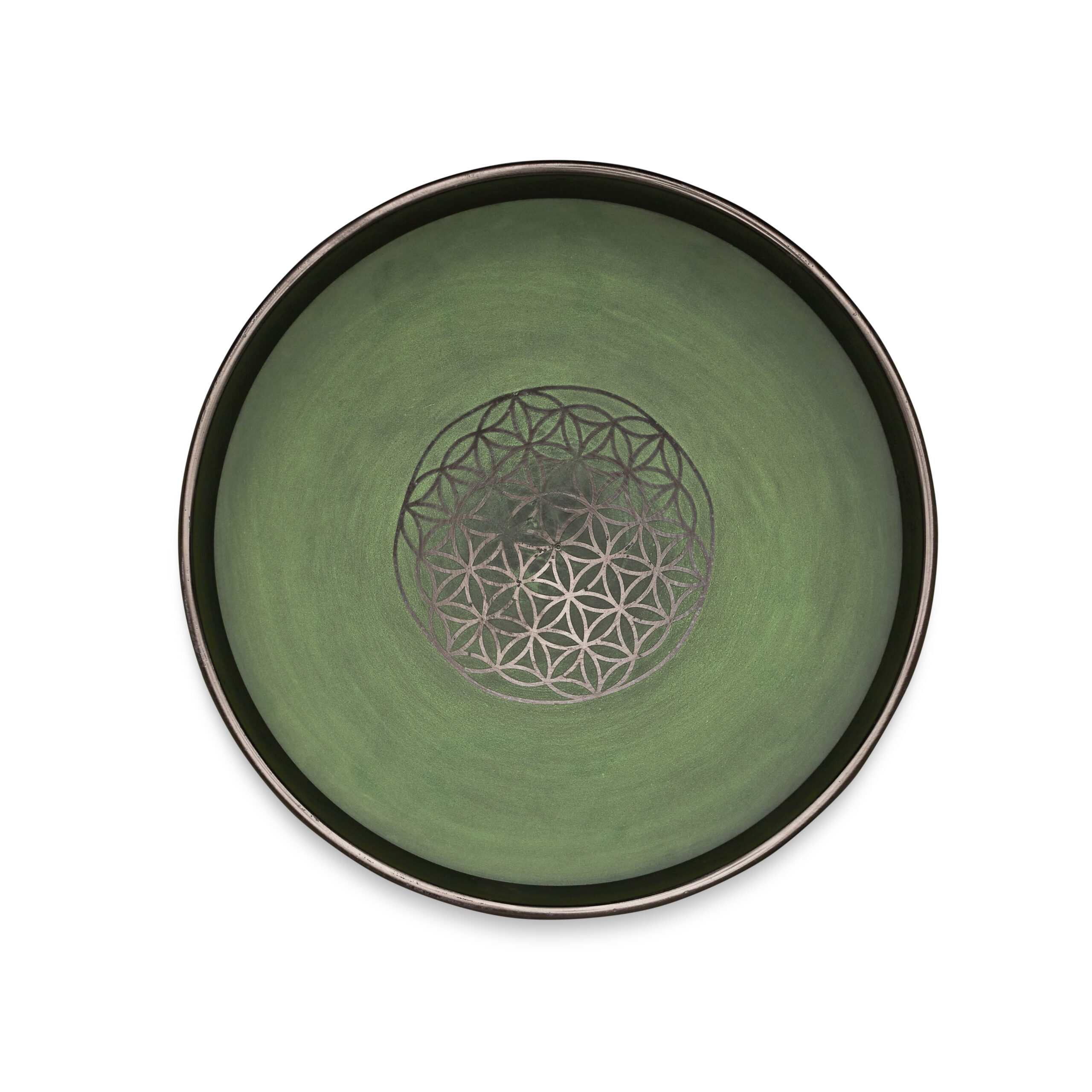 Flower of Life with Sacred Symbols Singing Bowls | Green - Image 5
