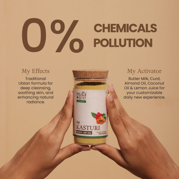 I'm Maatee Organic Kasturi Skin Ubtan Deep Cleansing & Natural Skin Lightening with Hibiscus + Fenugreek Natural • Pure • Clean Earth Infused • Ritual Inspired • Artisan Beauty - Image 5