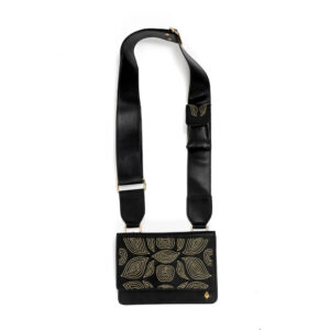 Lana Vegan Leather Sling Bag - Black