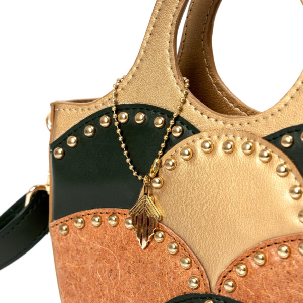 Savannah Vegan Leather Sling - Green, Gold & Orange - Image 3