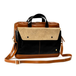 Willow Vegan Leather Laptop Sleeve - Black