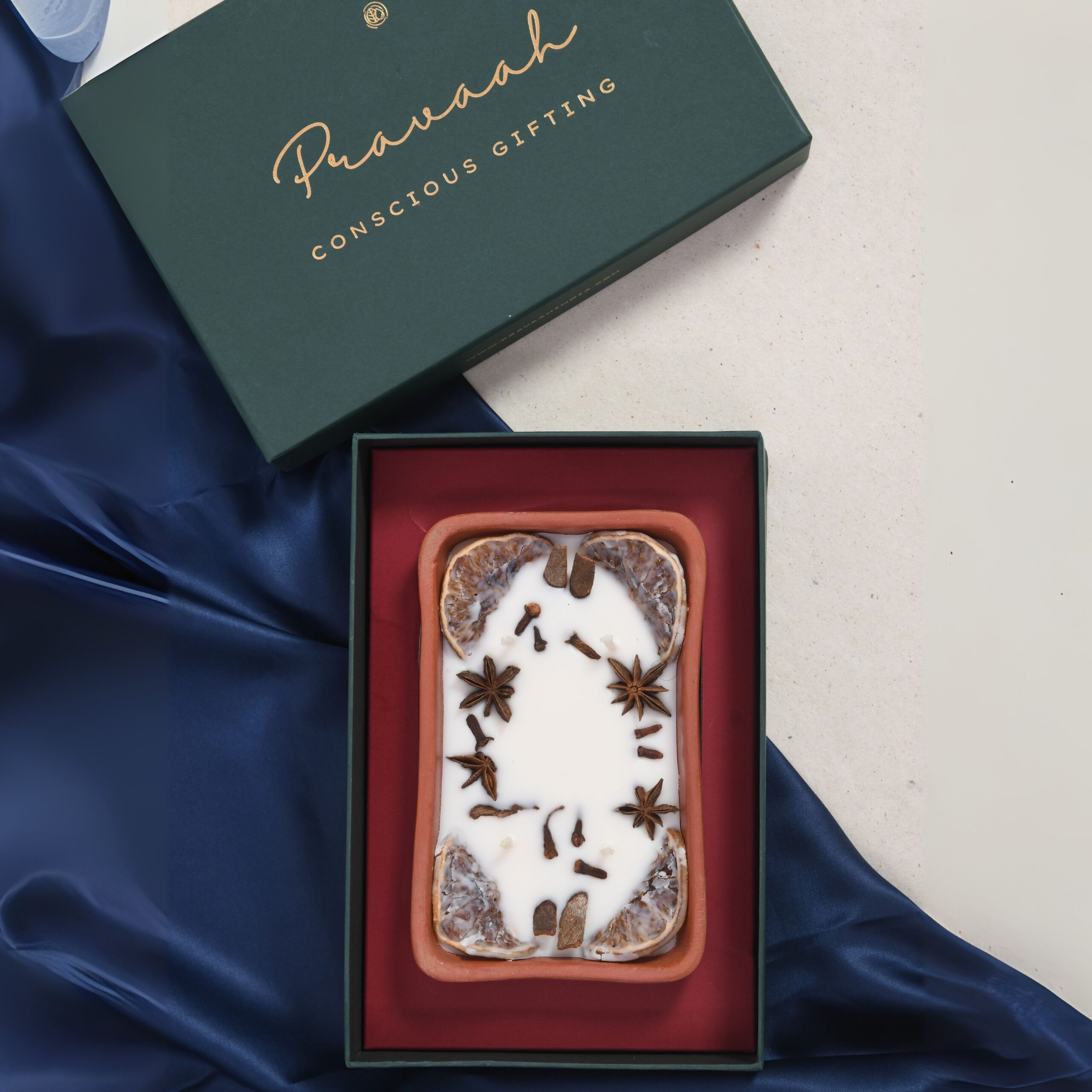 Spice Route Hand Poured Soy Candle, 4 Wicks in Terracotta Bowl - Image 3