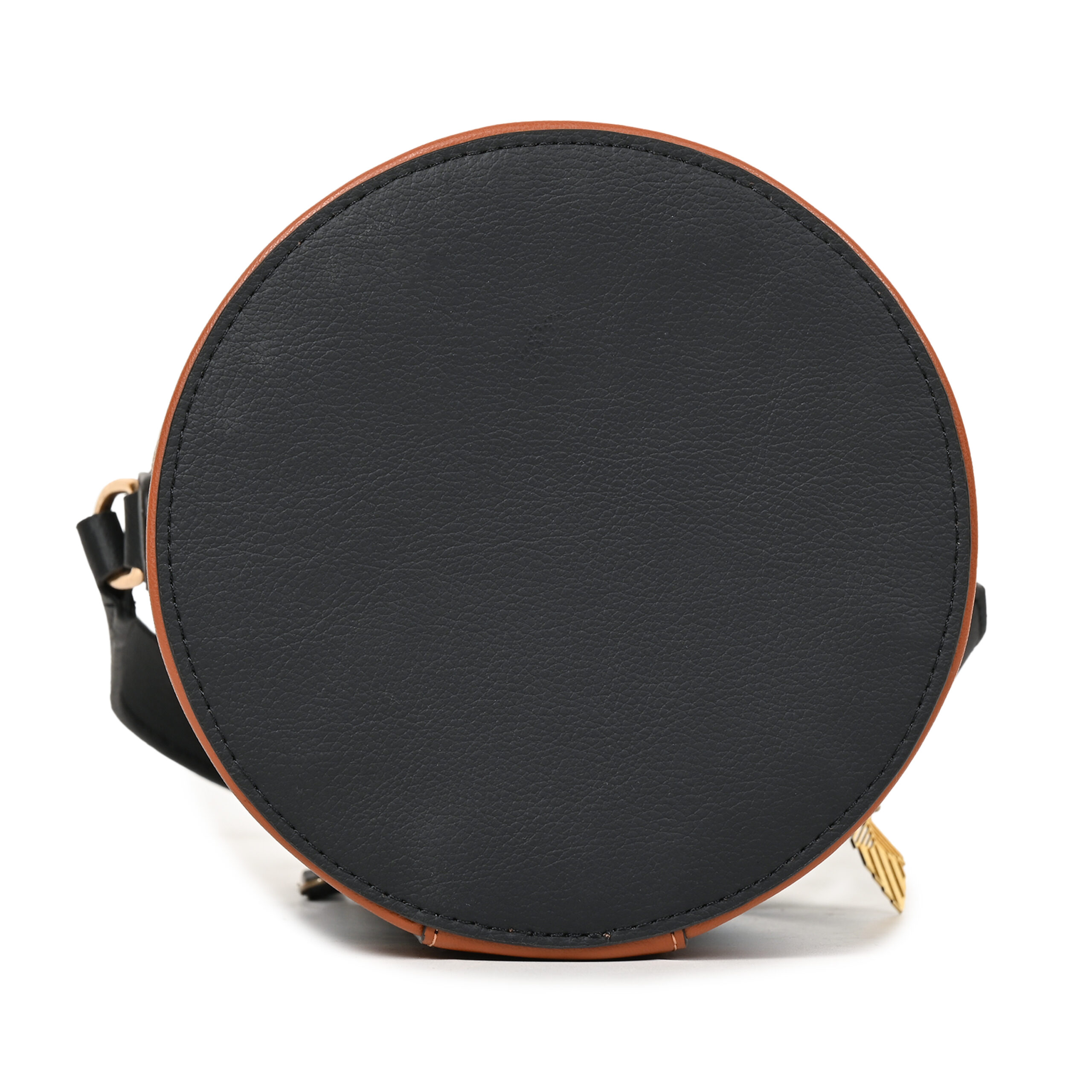 Hemera Vegan Leather Bucket Bag - Black & Gingerbread - Image 8