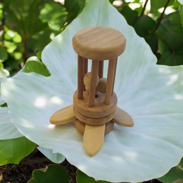 Healthy Neem Wooden Rattles of Shapes- Tumbler & Flower Tumbler