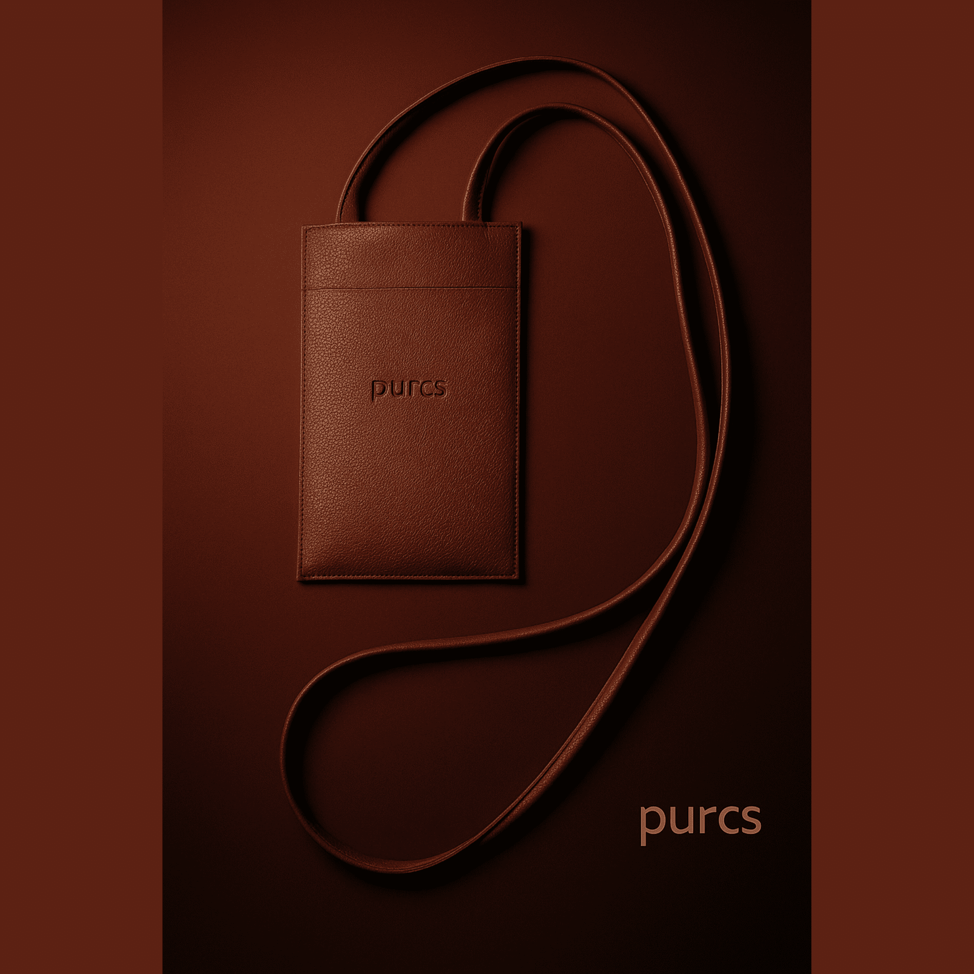 Purcs Charbrown Vegan Leather Unisex Phone Sling