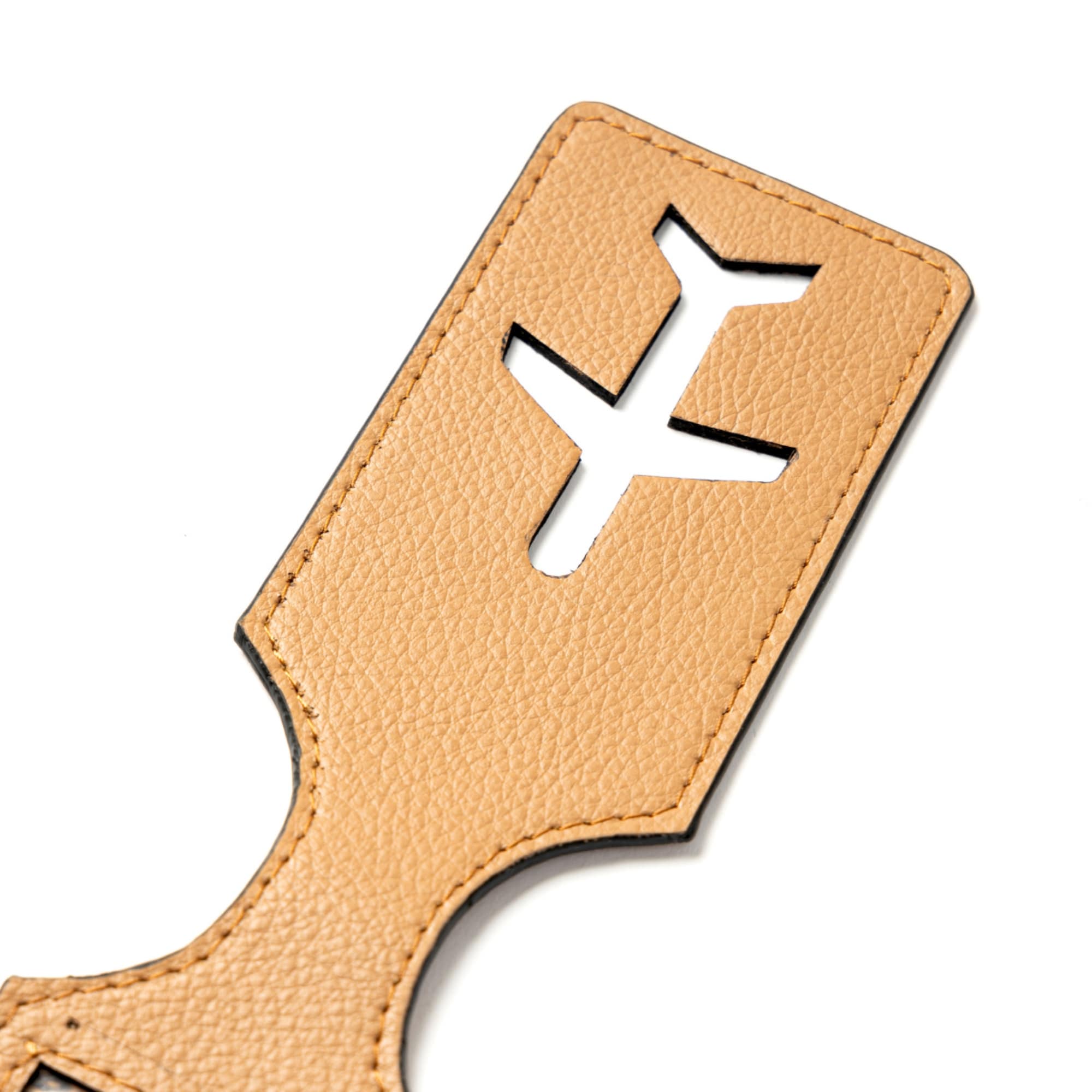 Green Hermitage Travel Tag | Vegan Leather & Cork, Aeroplane Cutout (Caramel) - Image 4