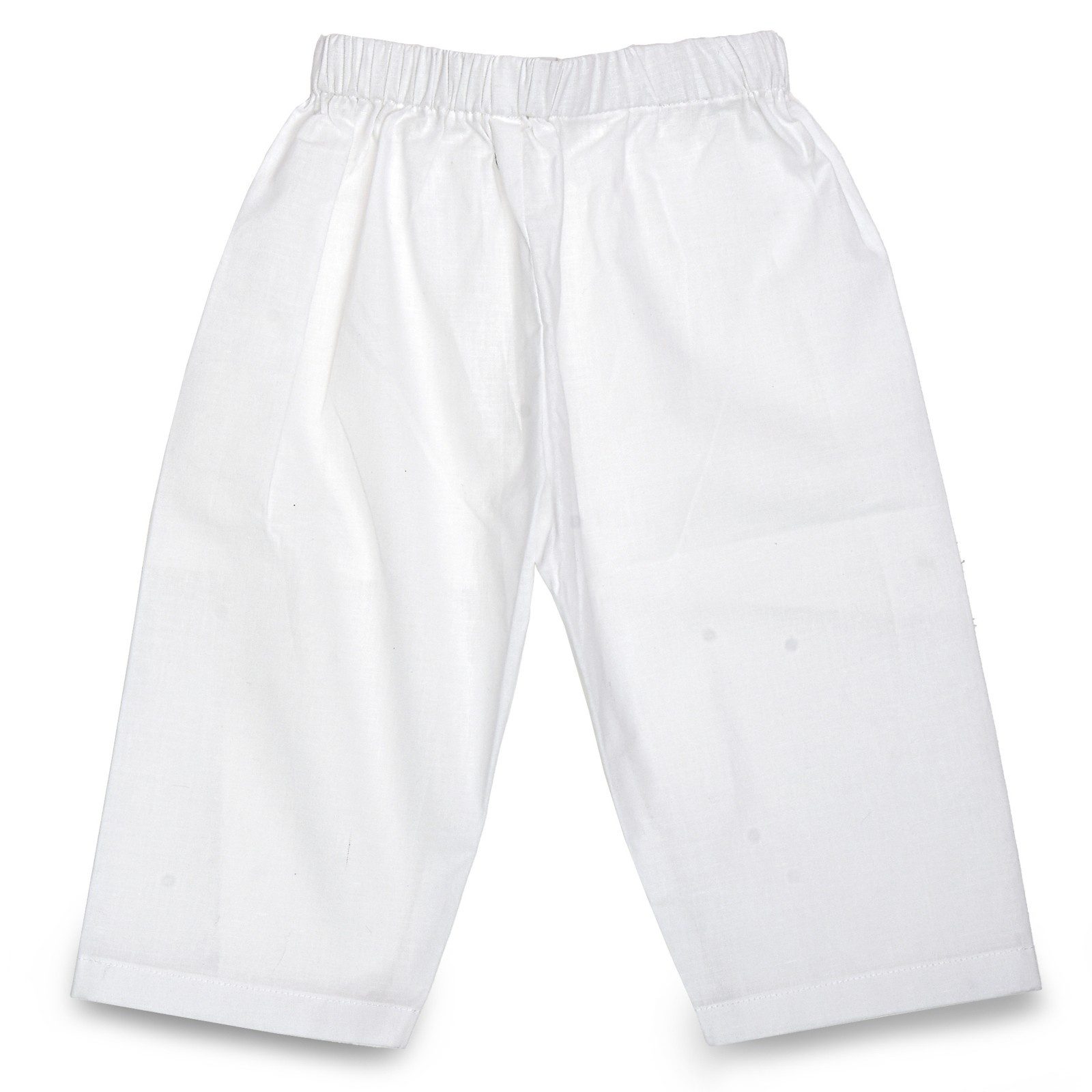 Boys White Cotton Kurta Pyjama with Turqoise Kashmiri Ari Work - Image 5