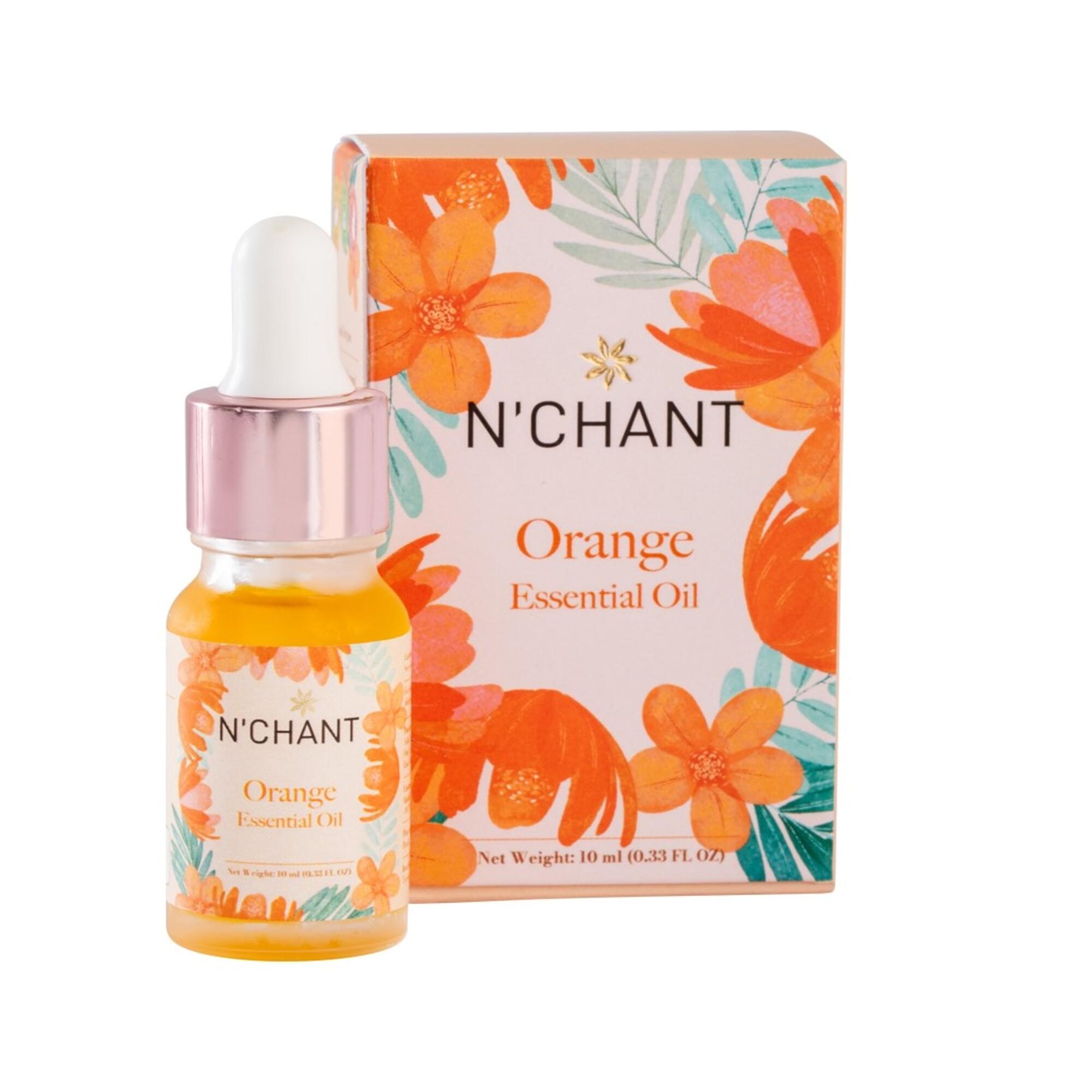 N'Chant Orange Essential Oil for Skin, Aromatherapy & Cleansing -10ml