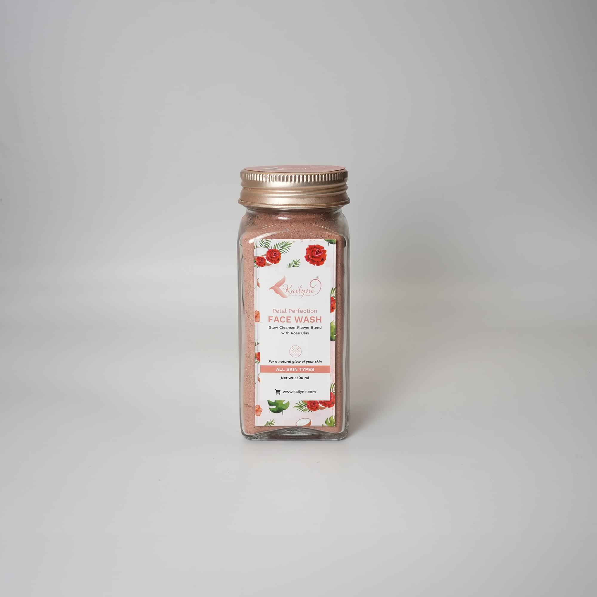 Face Wash Glow Cleanser Flower Blend with Rose Clay