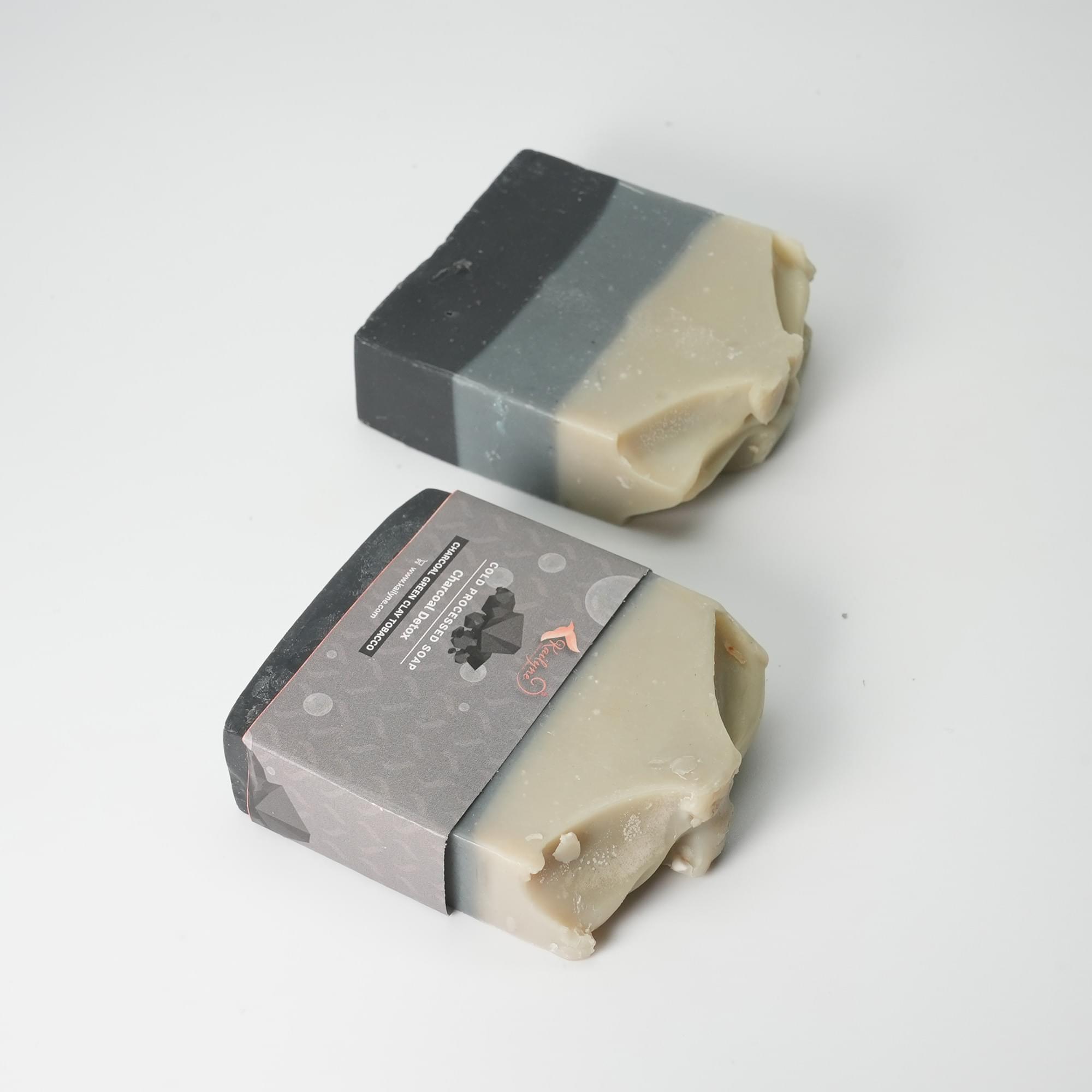 Cold Process Soap Charcoal Green Clay Tabacoo - Image 3