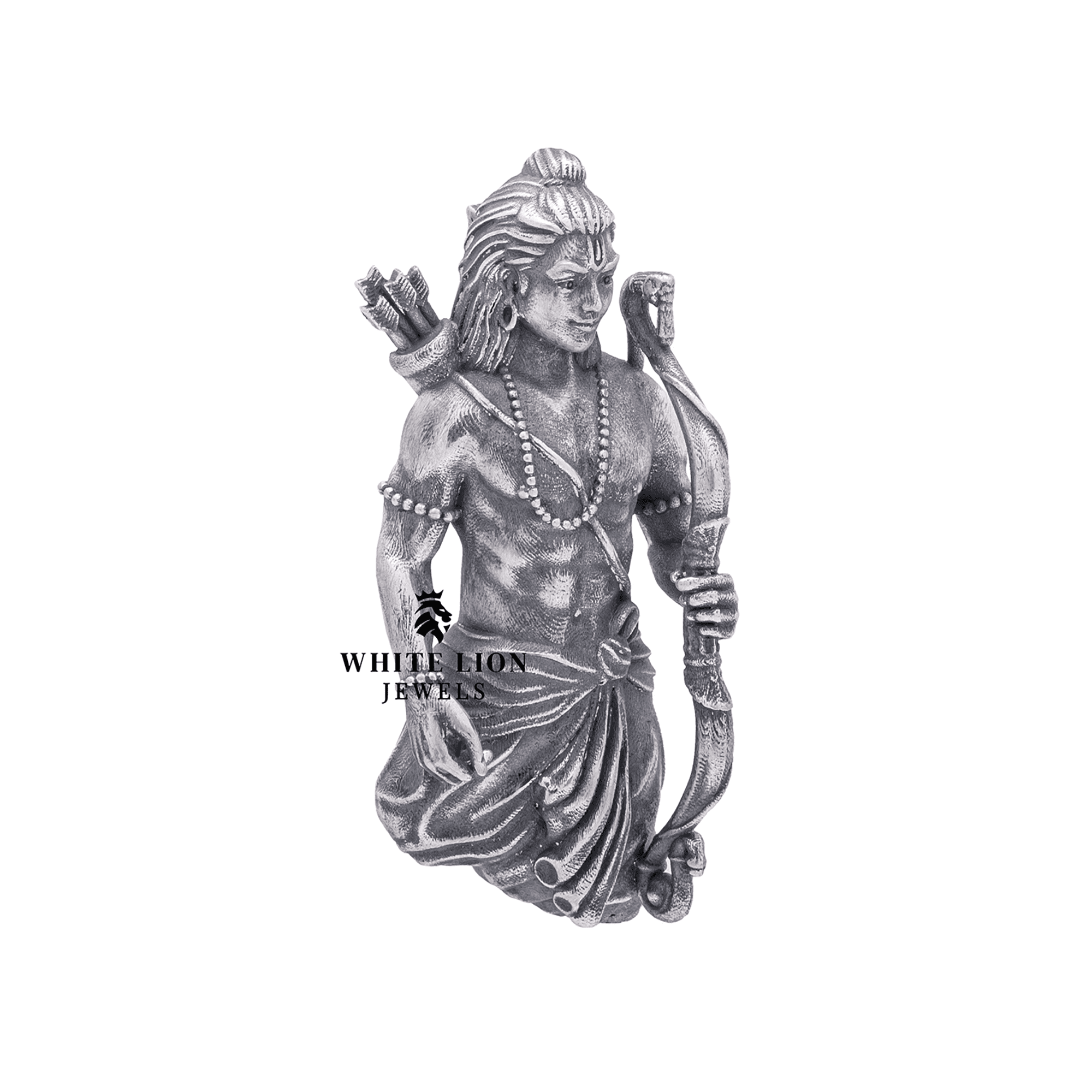 Lord Shree Rama 925 Sterling Silver Brooch