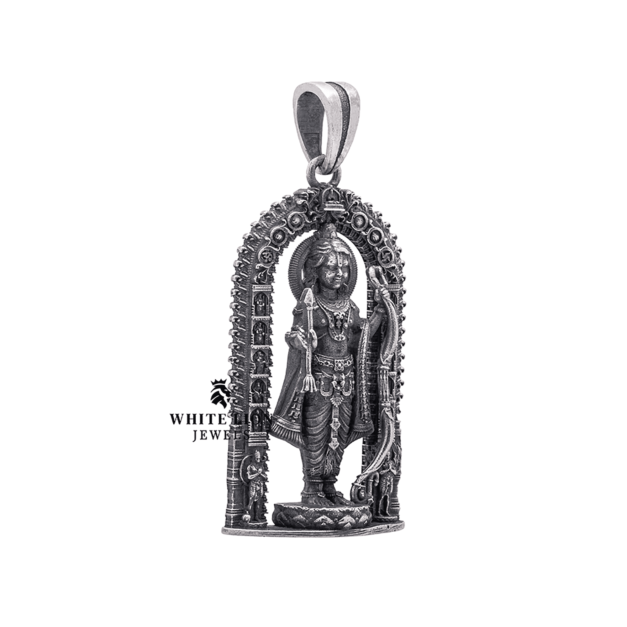Lord Shree Rama 925 Sterling Silver Pendant - Image 2