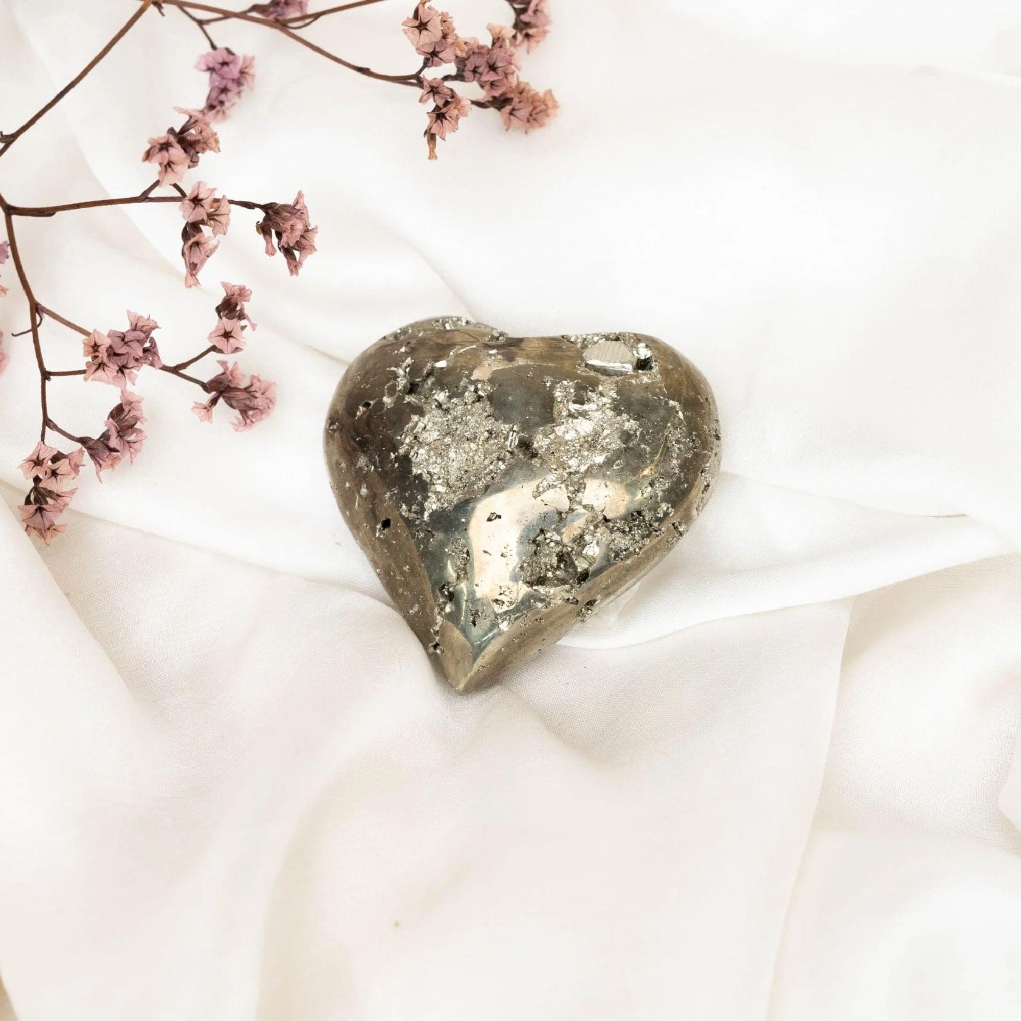 Iron Pyrite Crystal Heart 208.5gm