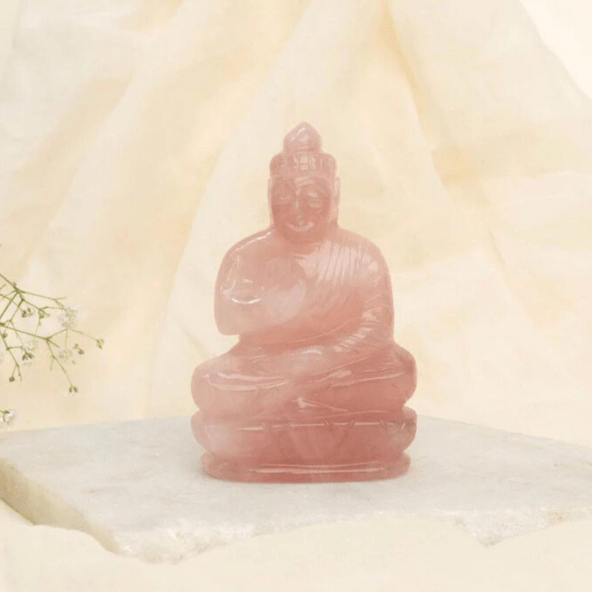 Rose Quartz Buddha 301.7gm