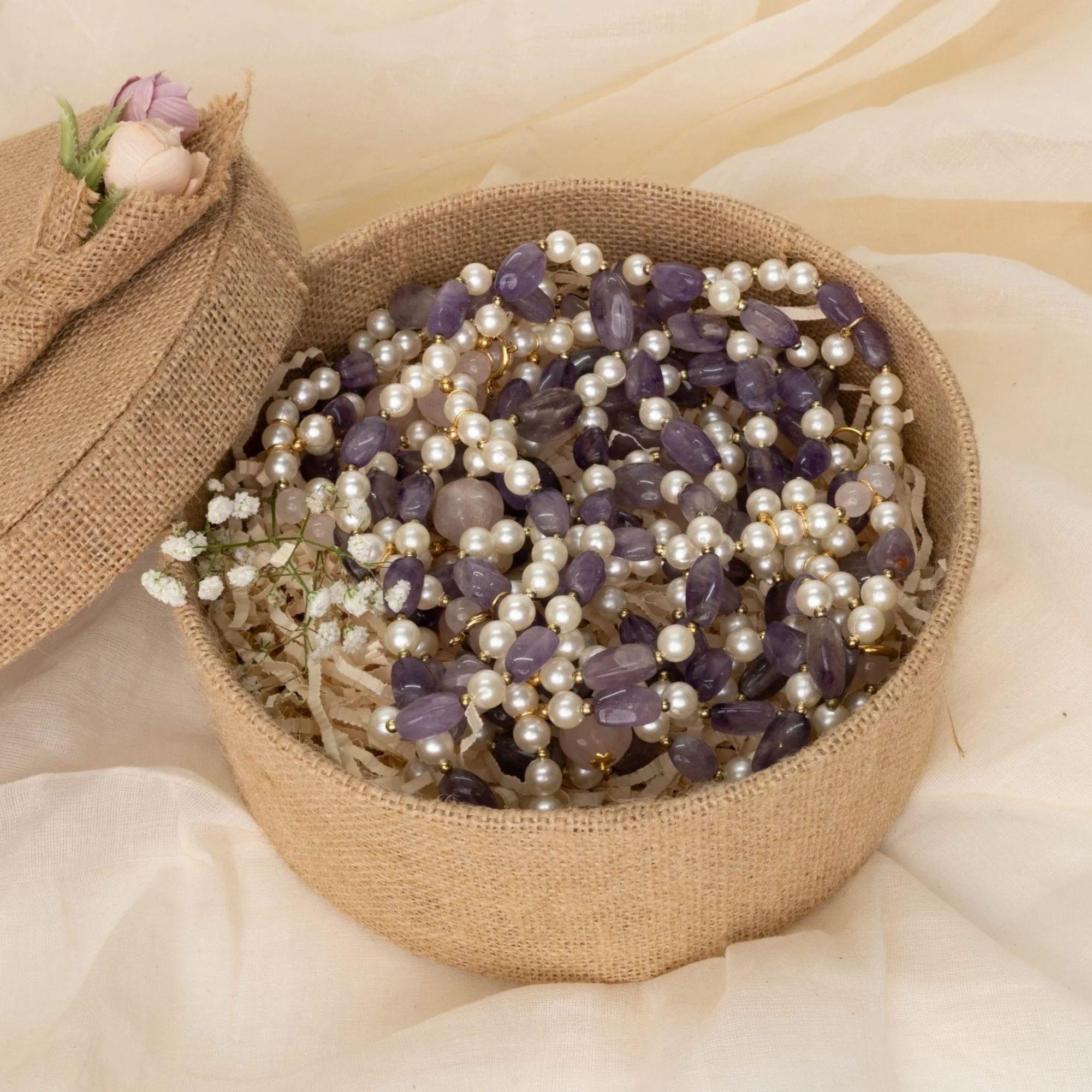 Amethyst & Rose Quartz Crystal Toran