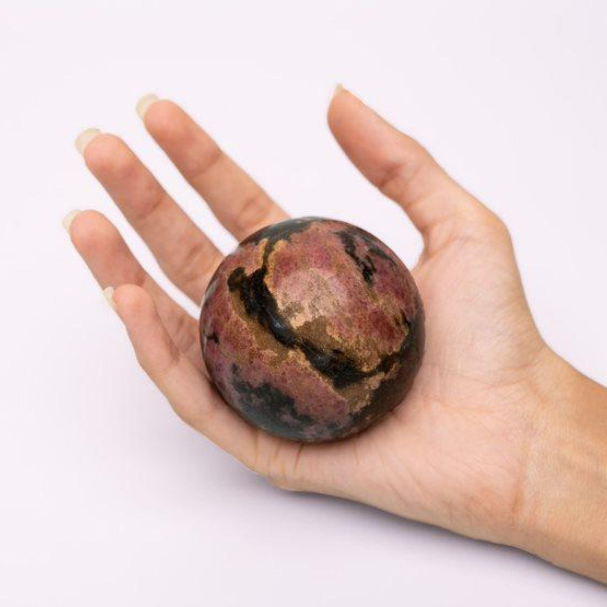 Rhodonite Crystal Ball 300-330gm