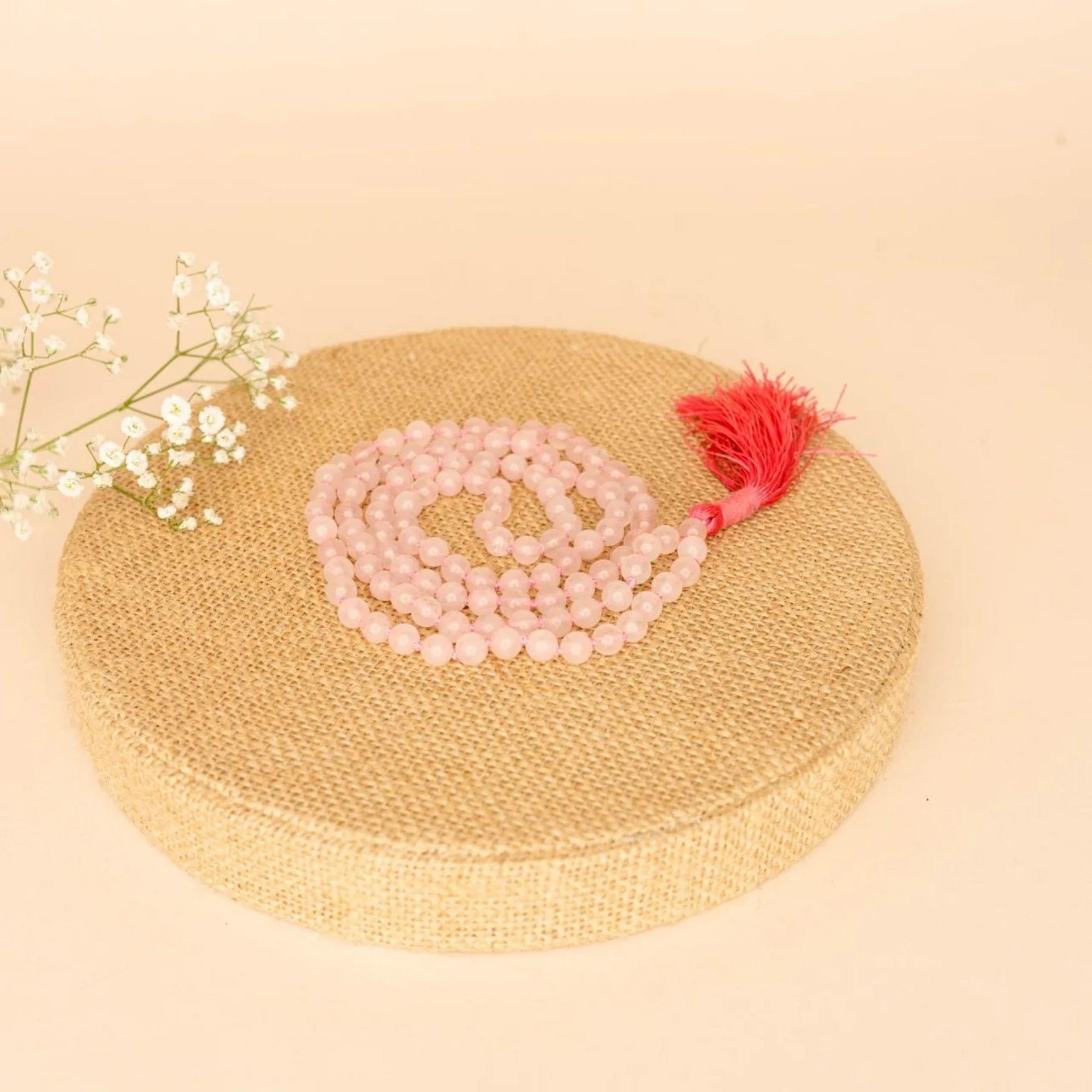 Rose Quartz Crystal Chanting Mala