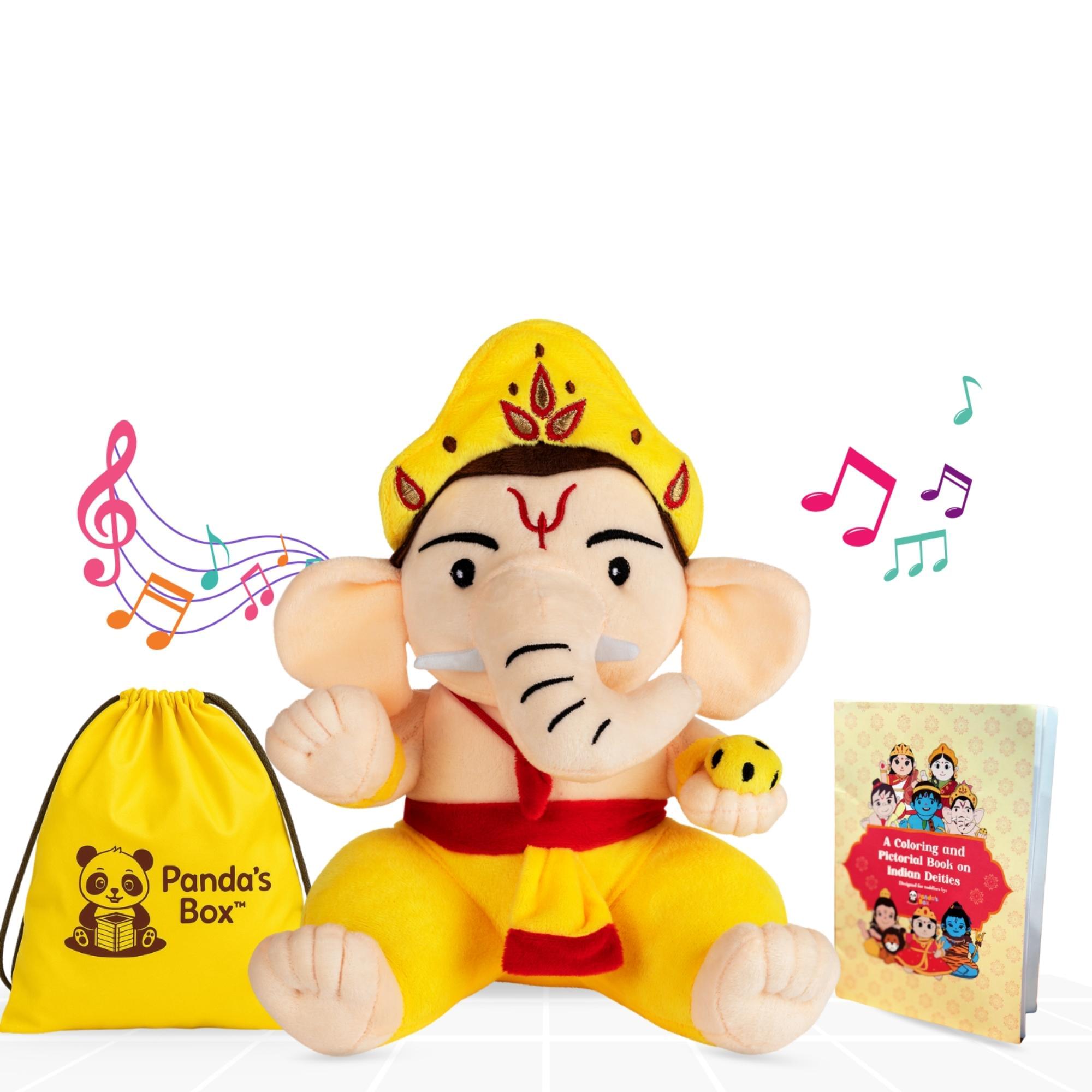 Panda's Box Mantra Chanting Baby Ganesha (Medium-28 cm)