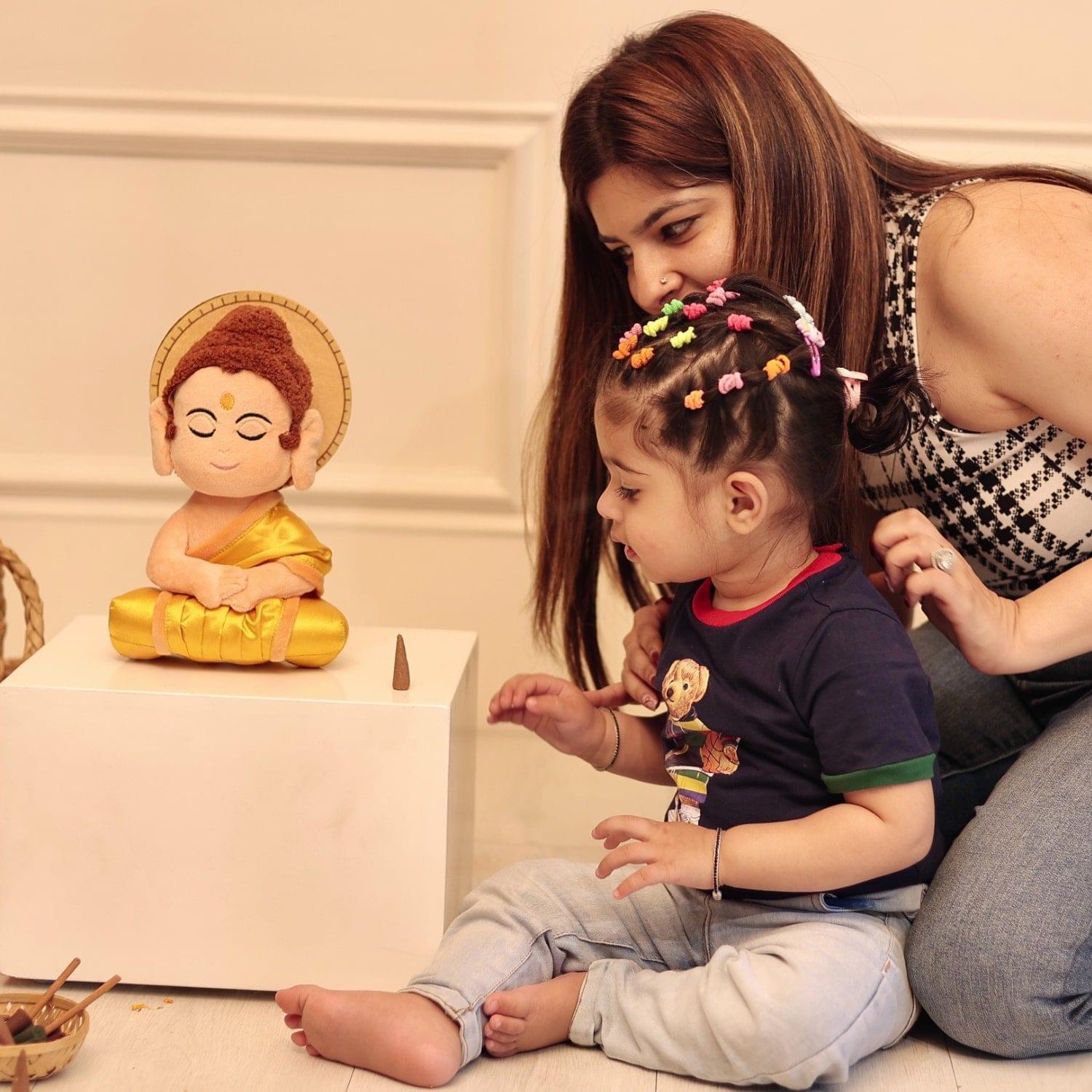 Panda's Box Mantra Chanting Gautam Buddha (Small - 25 cms) - Image 4