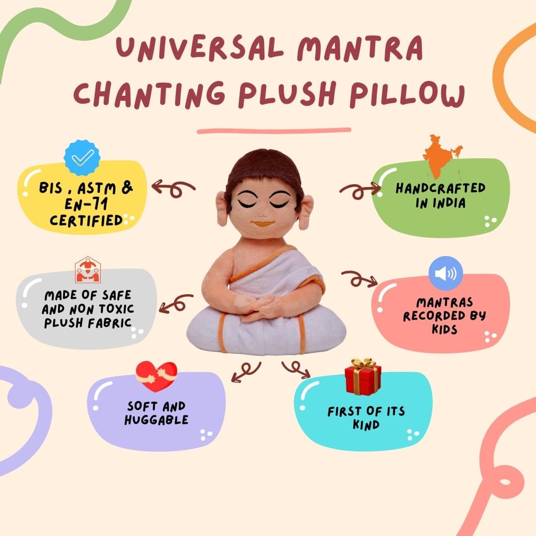 Panda's Box Mantra Chanting Jain Swami (Medium - 28 cm) Plush Stuffed Toy - Image 2