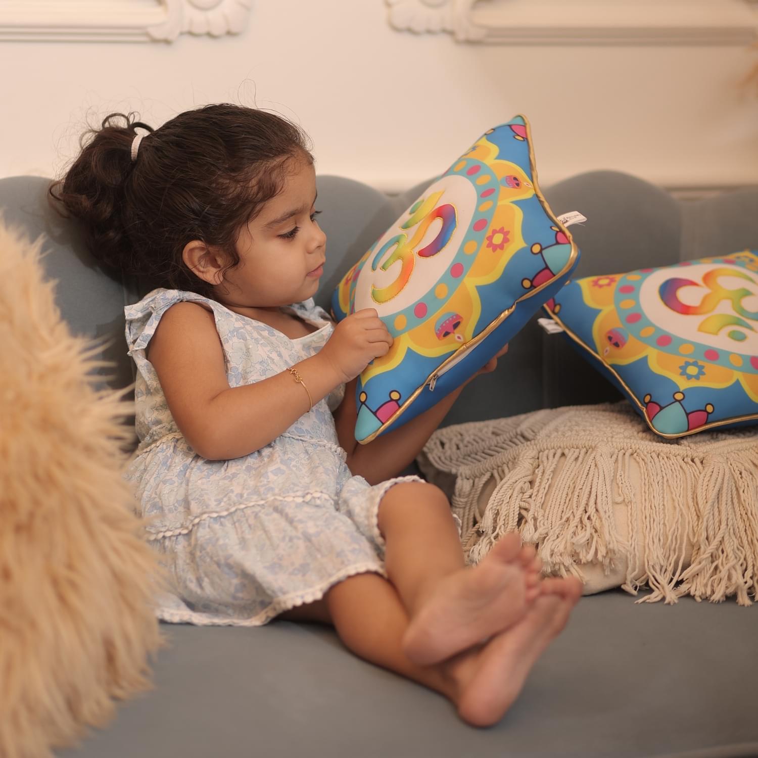 Pands's Box Universal Mantra Chanting Plush Pillow (25 cms) - Image 5