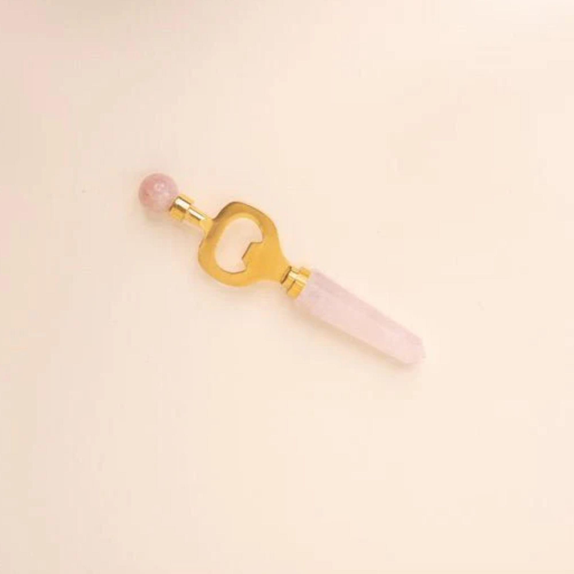 Rose Quartz Crystal Bottle Opener