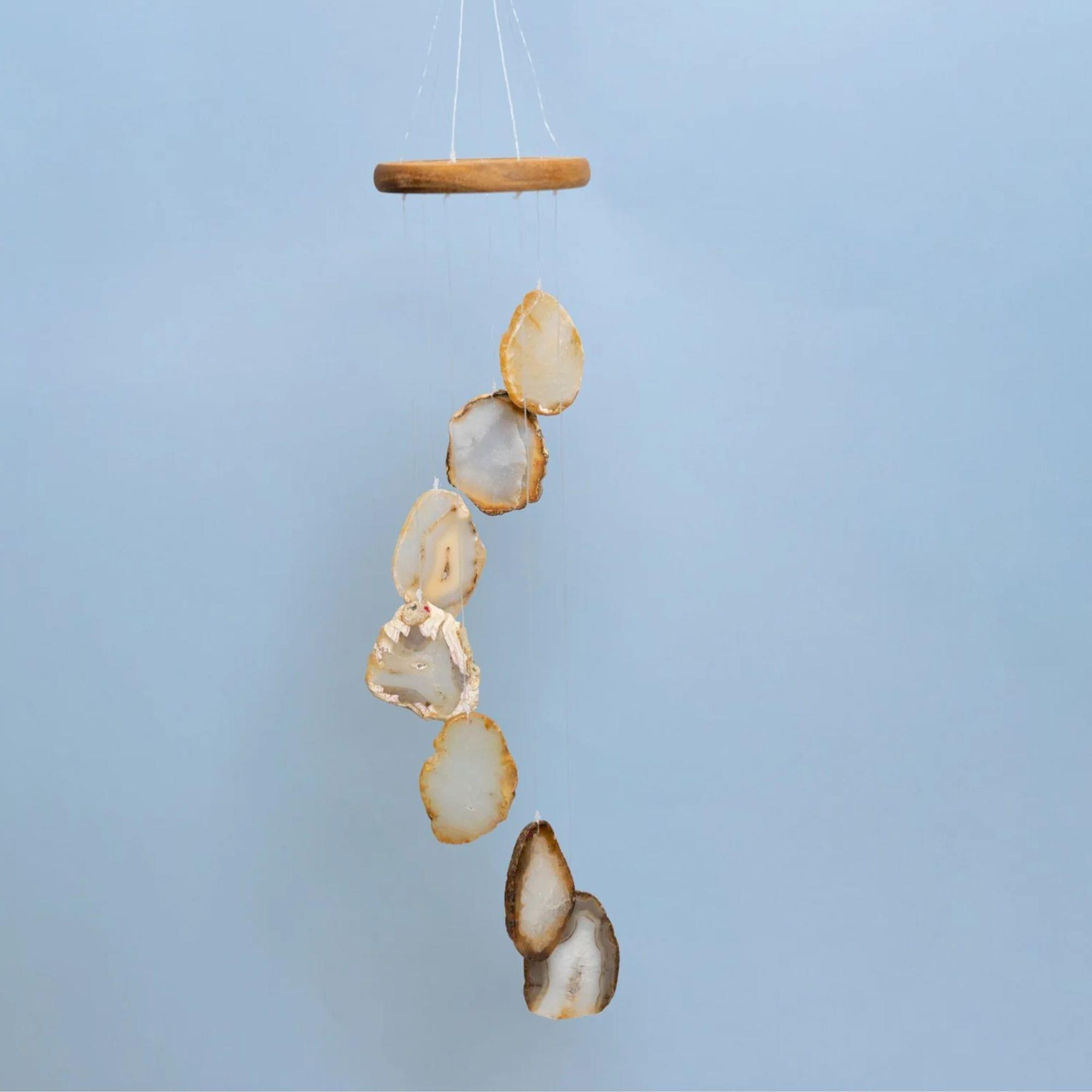 White Agate Crystal Wind Chime