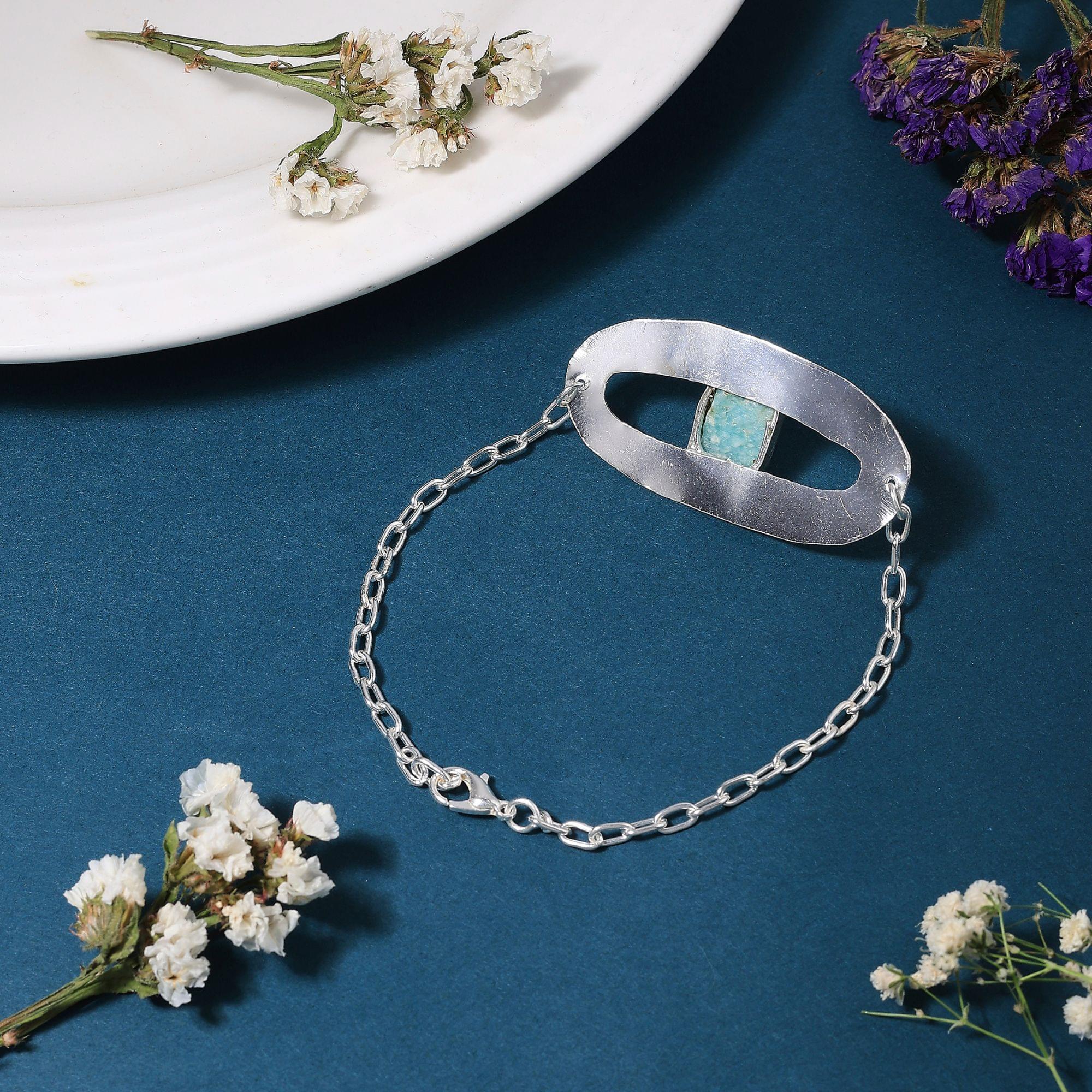 Silver Amazonite Bracelet