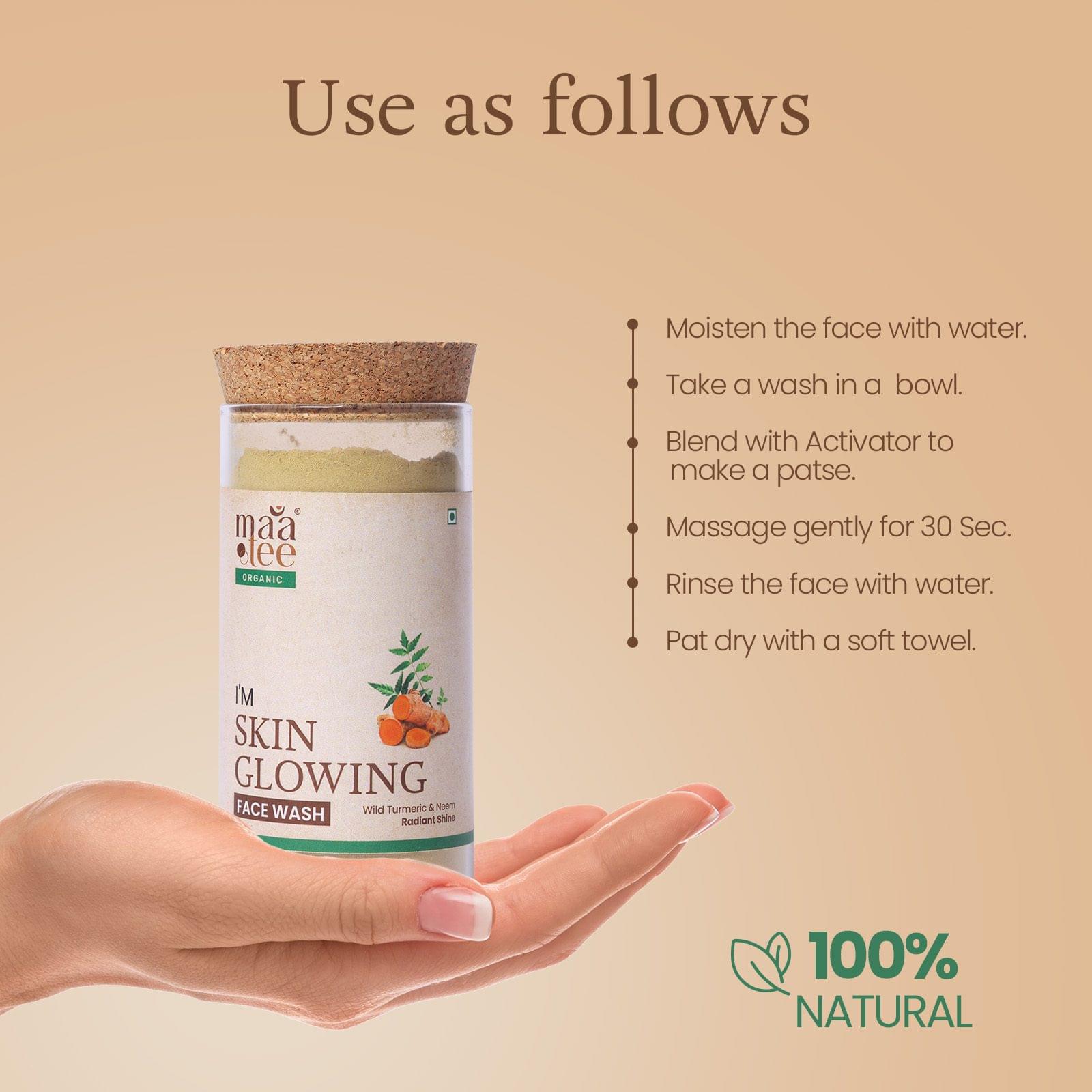 I'm Maatee Organic Skin Glowing Face Wash Powder Radiant Shine & Shield Pollution with Wild Turmeric + Neem Natural • Pure • Clean Earth Infused • Ritual Inspired • Artisan Beauty - Image 3