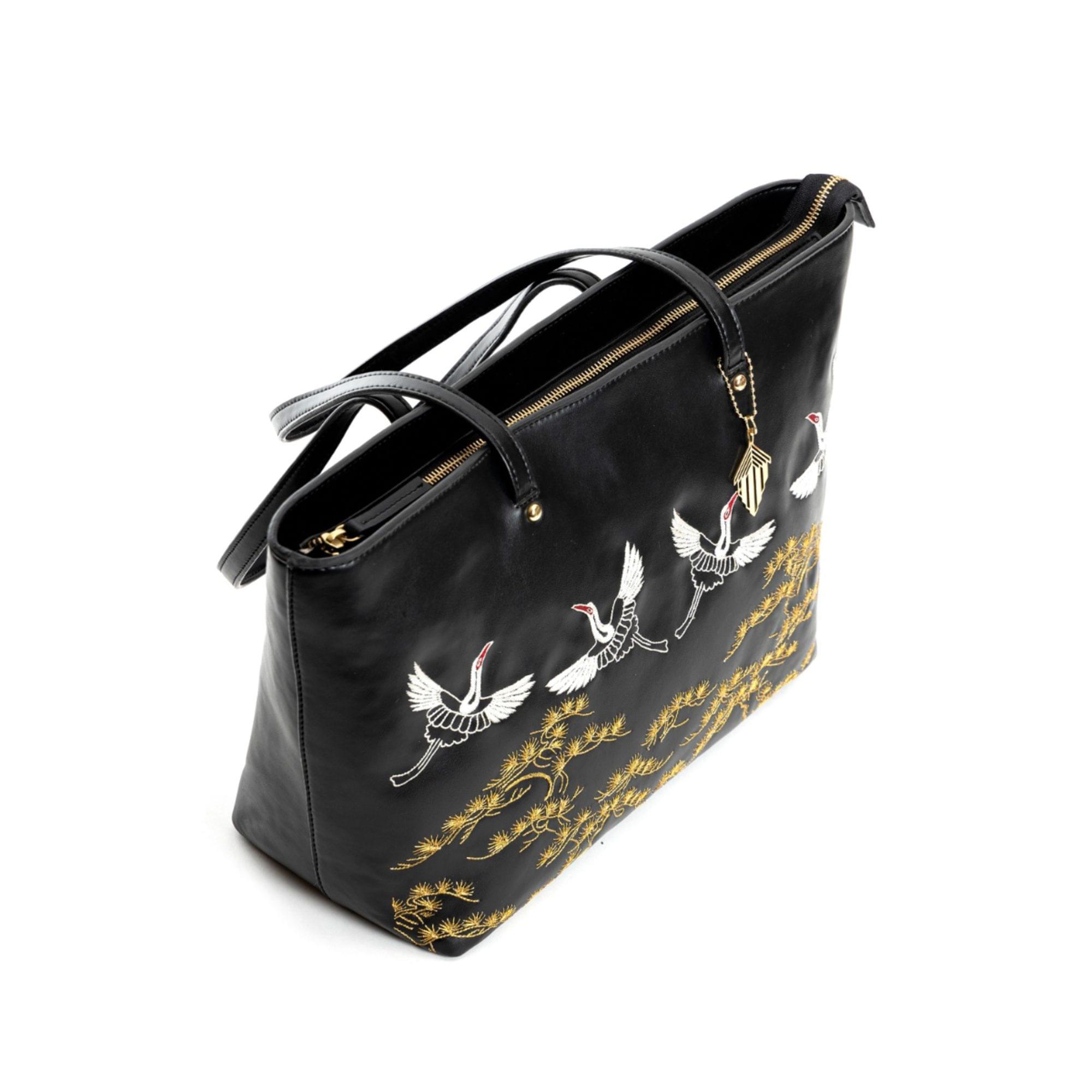 Antheia Vegan Leather Tote - Black - Image 7