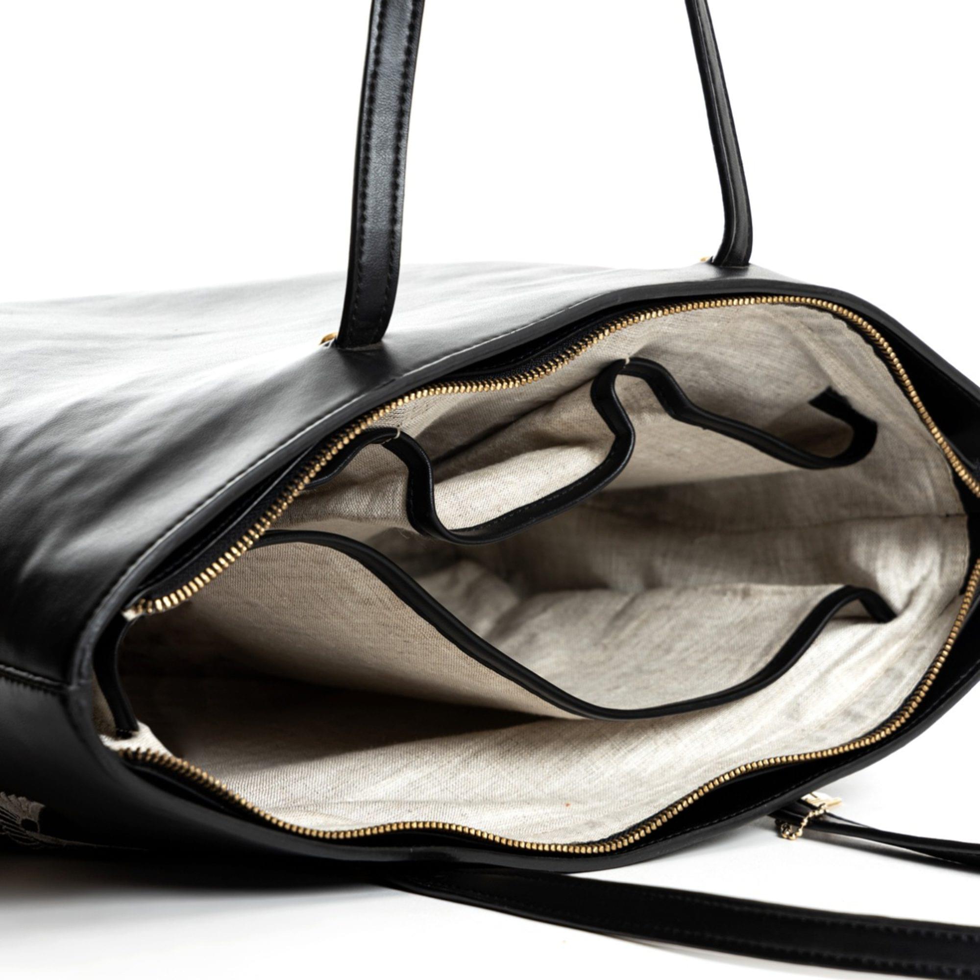 Antheia Vegan Leather Tote - Black - Image 6