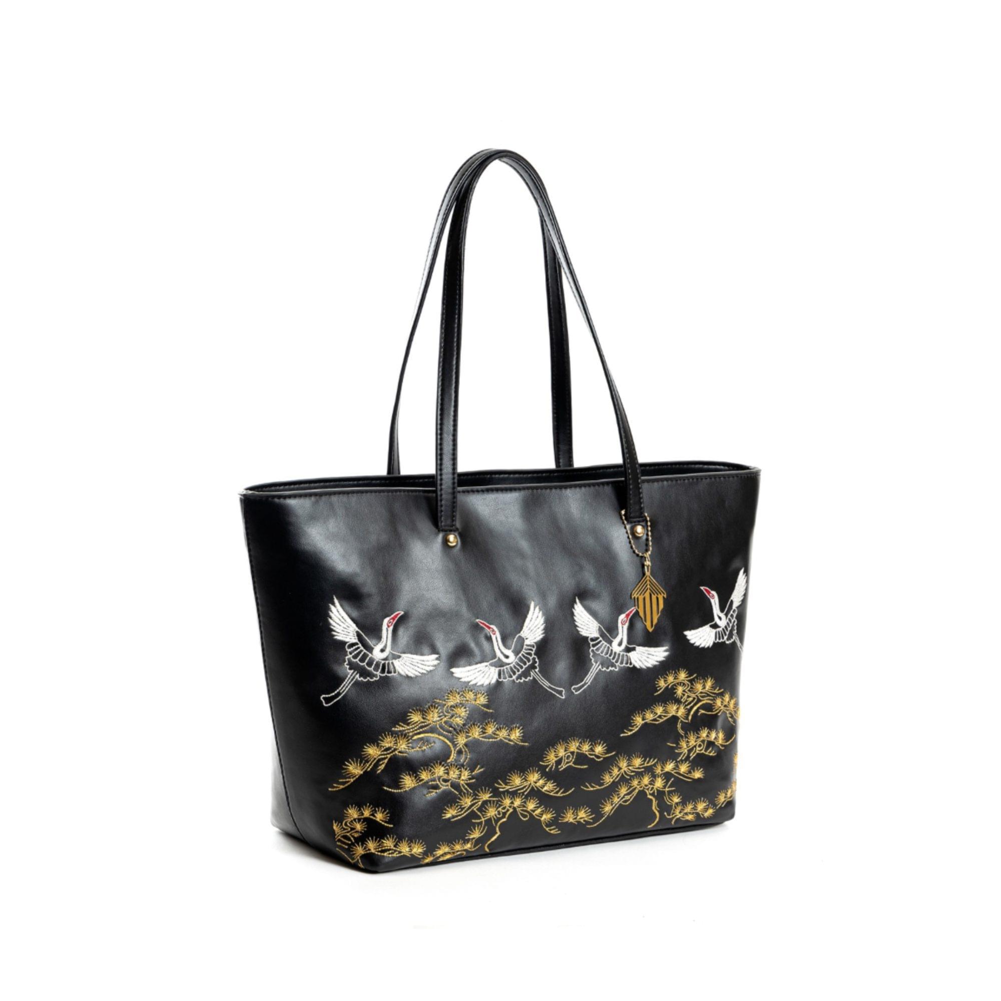 Antheia Vegan Leather Tote - Black - Image 4