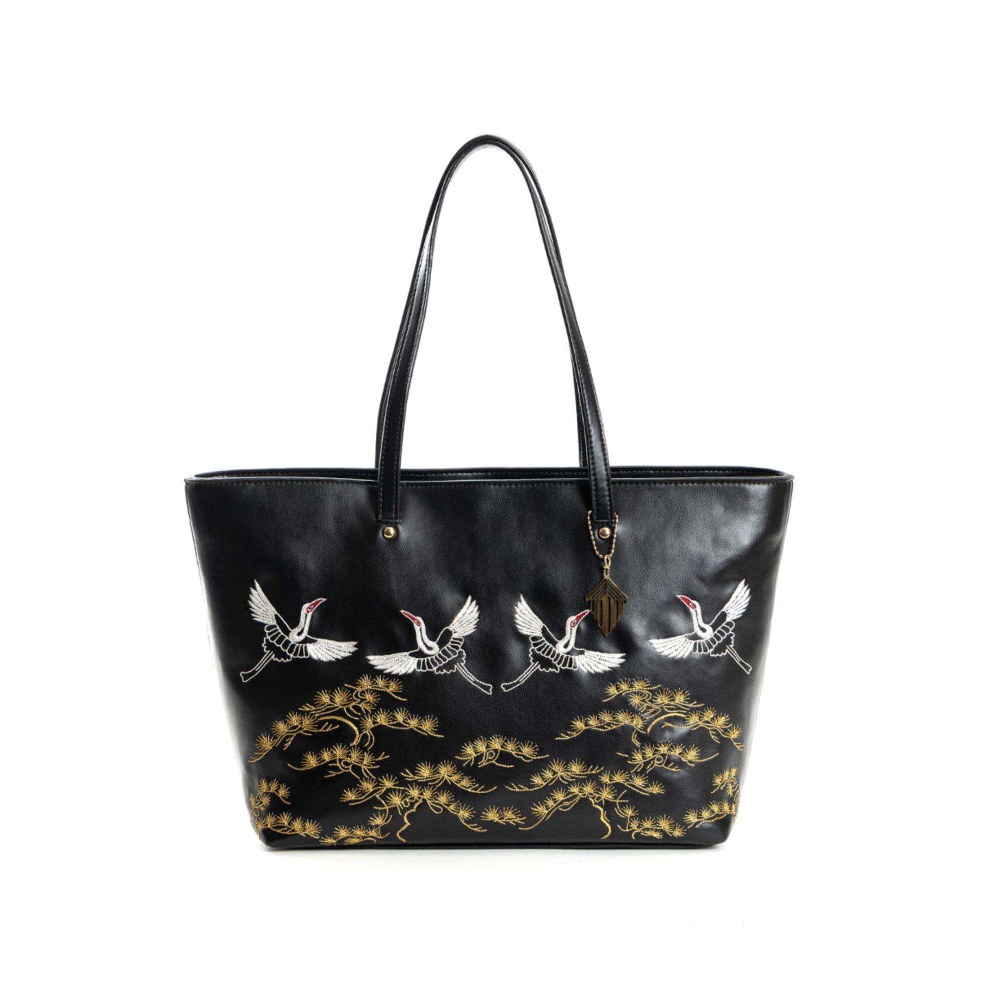 Antheia Vegan Leather Tote - Black