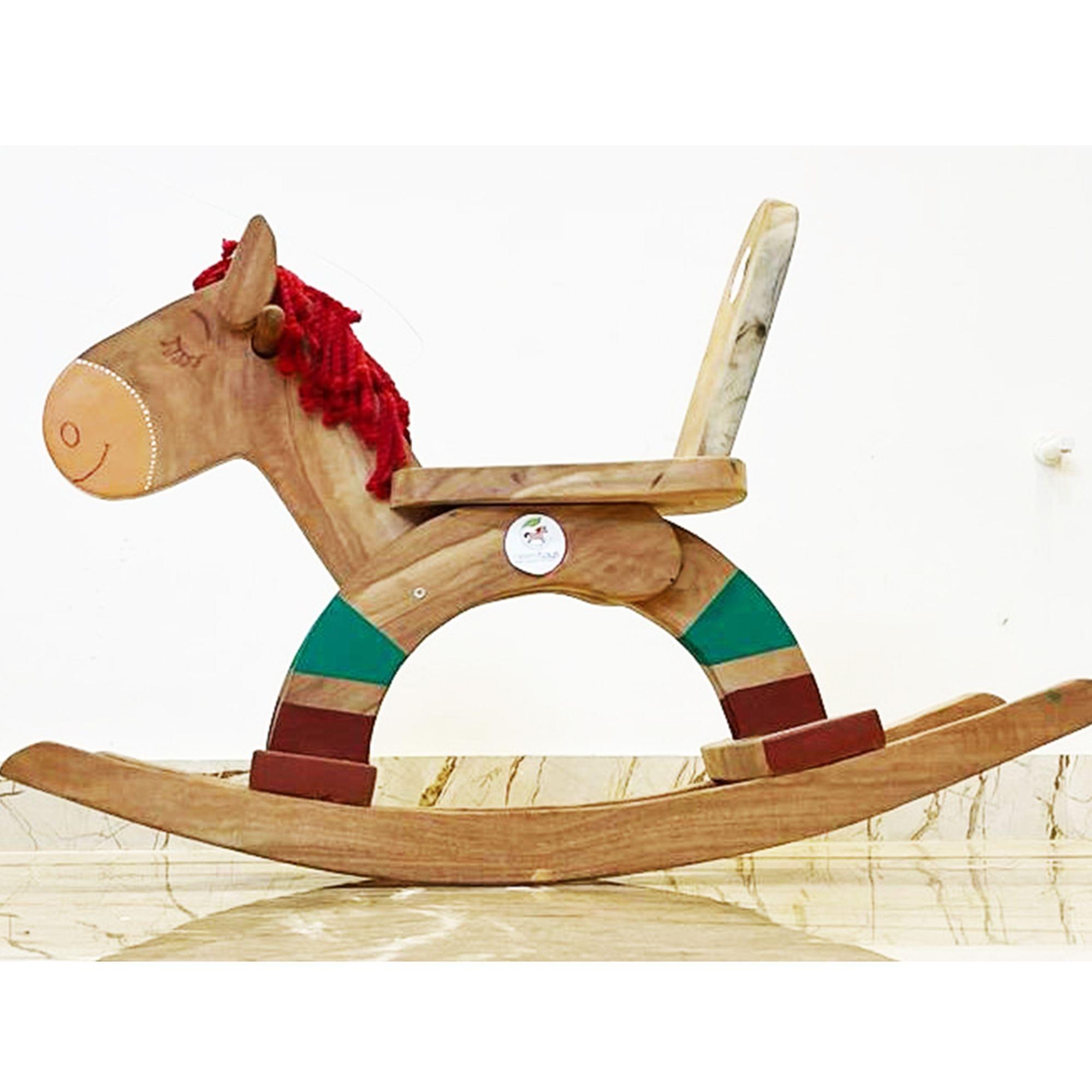 Pure & Solid Neem Wooden Rocking Horse That can Serve for Decades - For 1 to 5 Year kids - Image 2