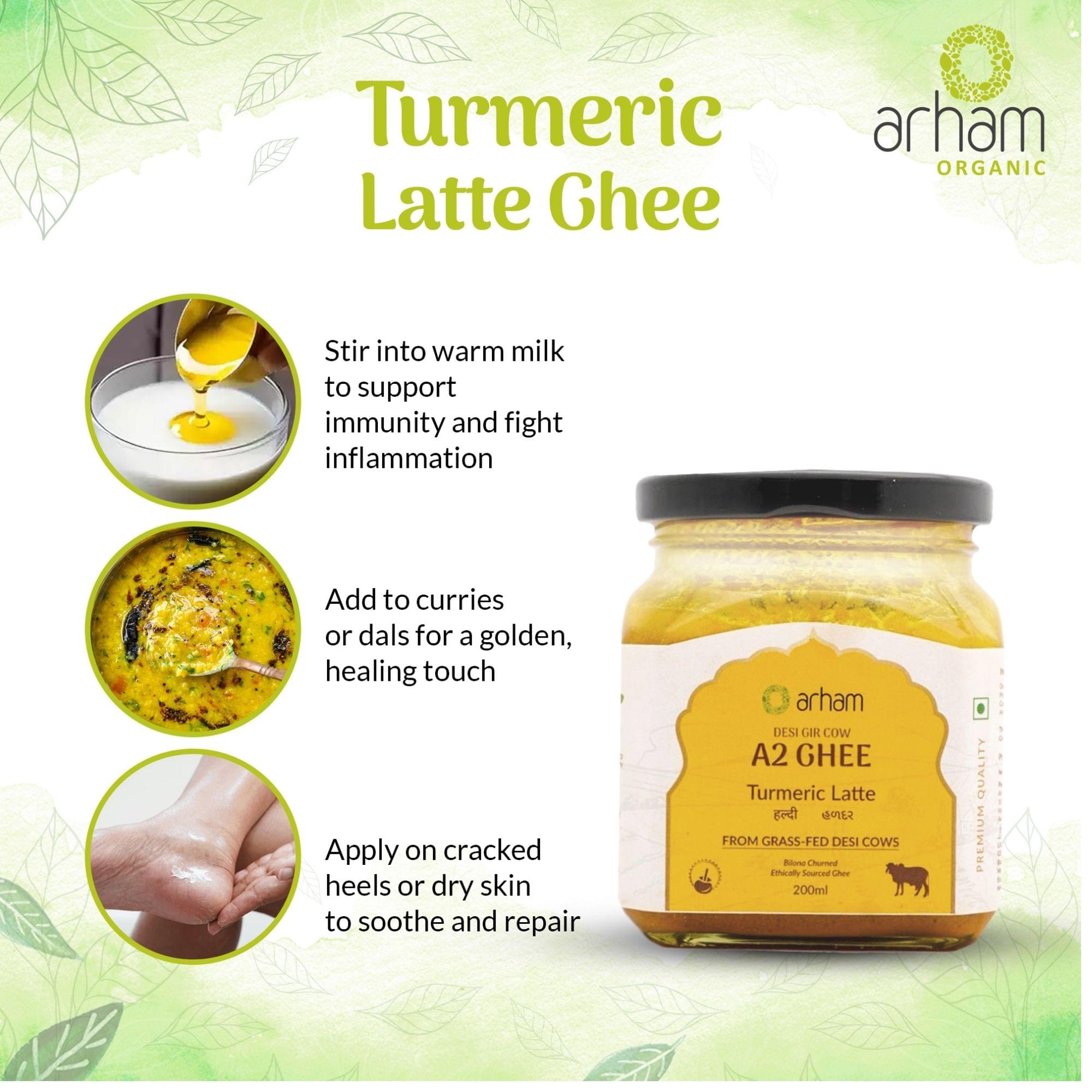 A2 Gir Cow Ghee Turmeric Latte - Image 3
